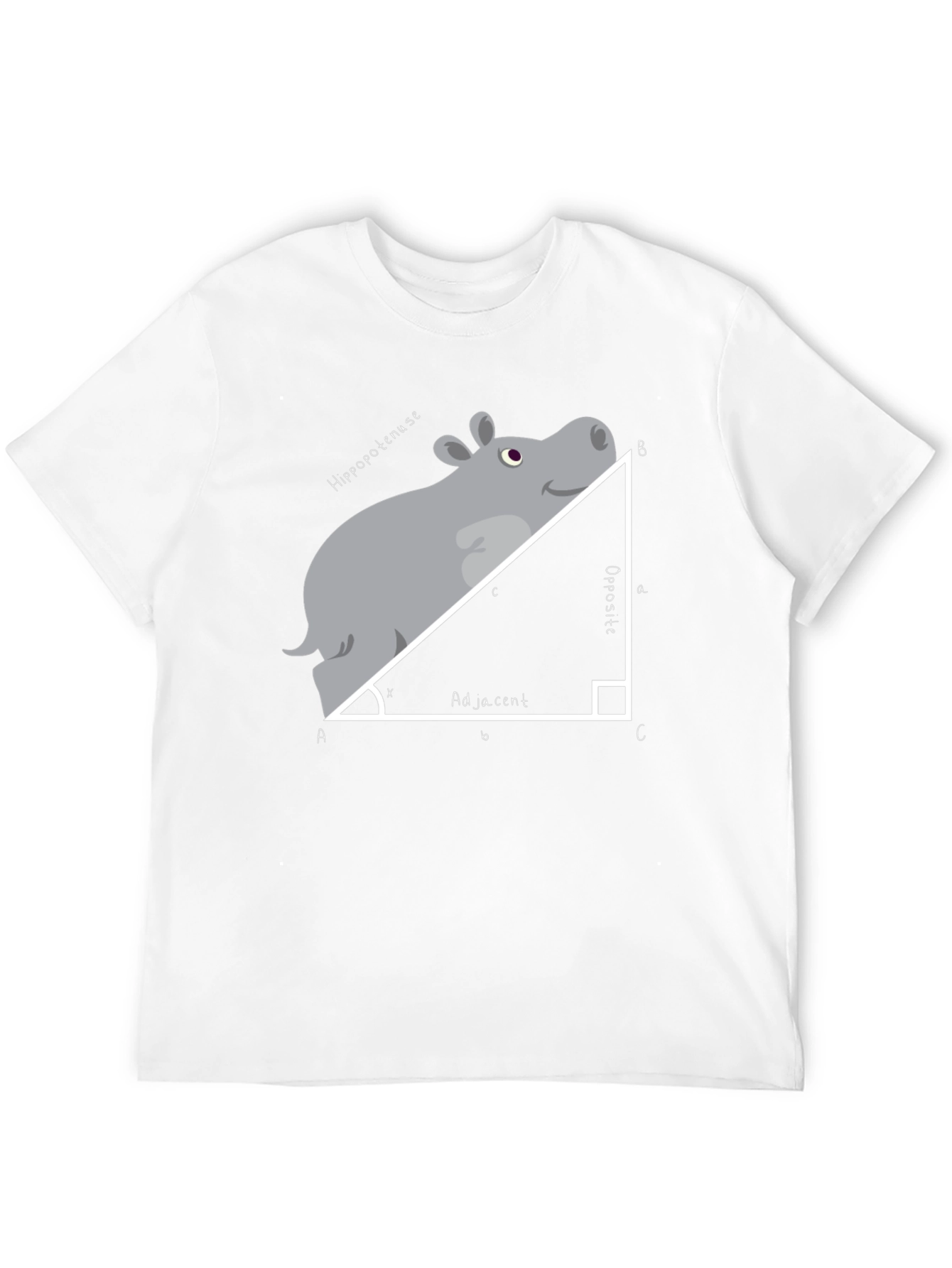 Hippo-tenuse T-Shirt: Math Humor Tee