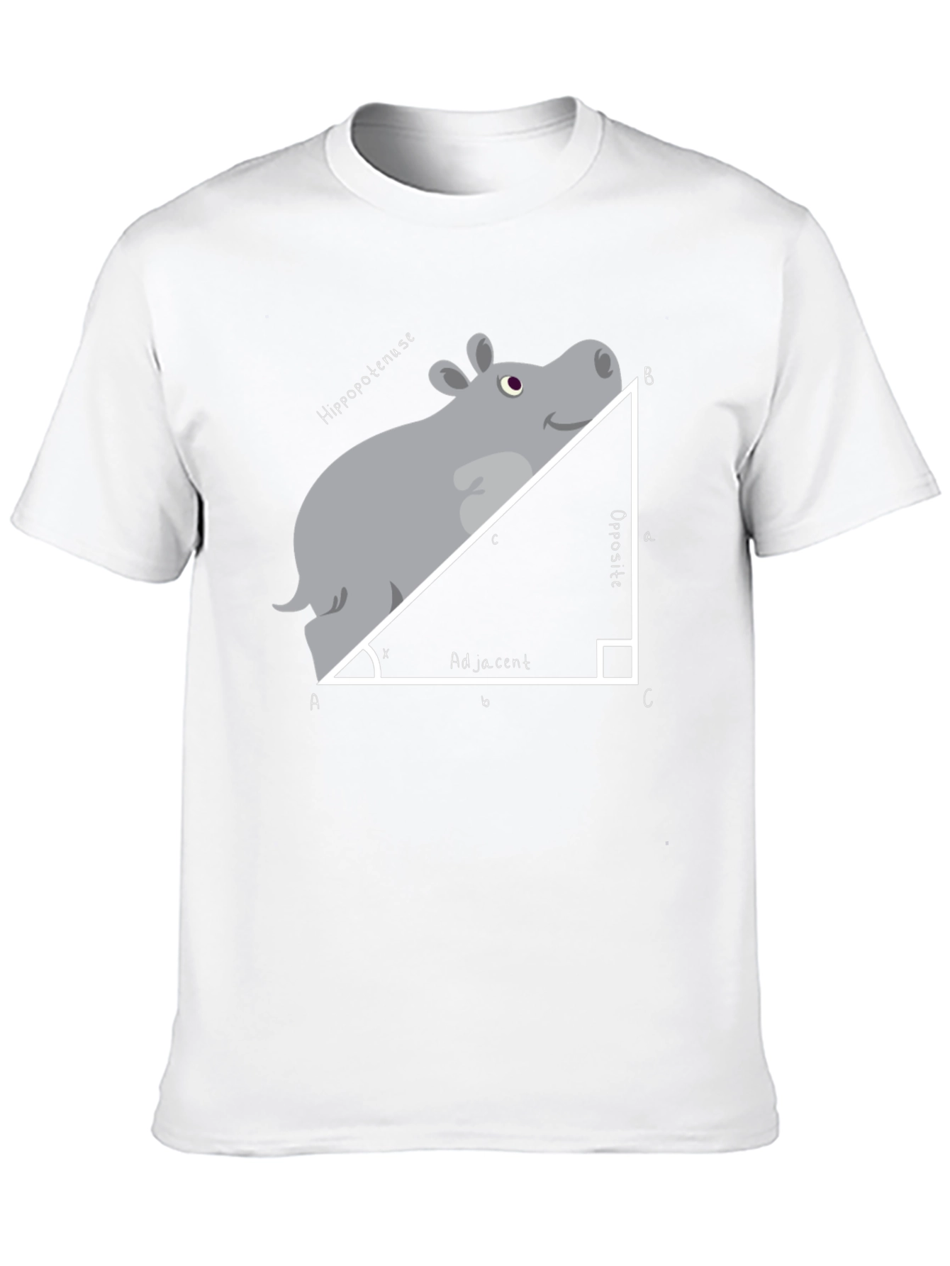 Hippo-tenuse T-Shirt: Math Humor Tee