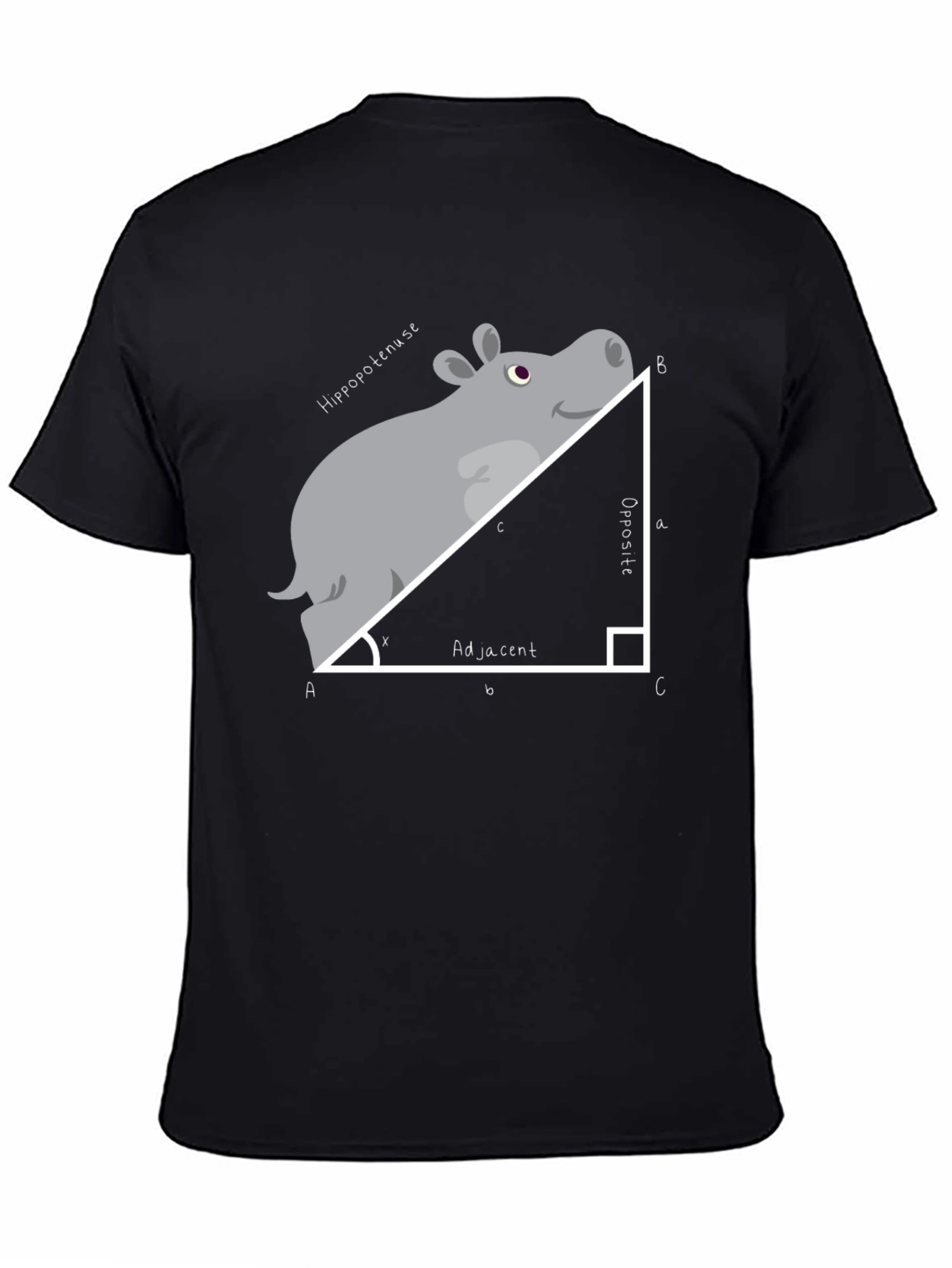 Hippo-tenuse T-Shirt: Math Humor Tee