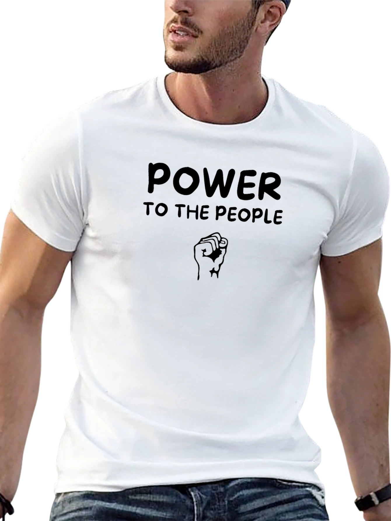 Power To The People Graphic Tee - Black