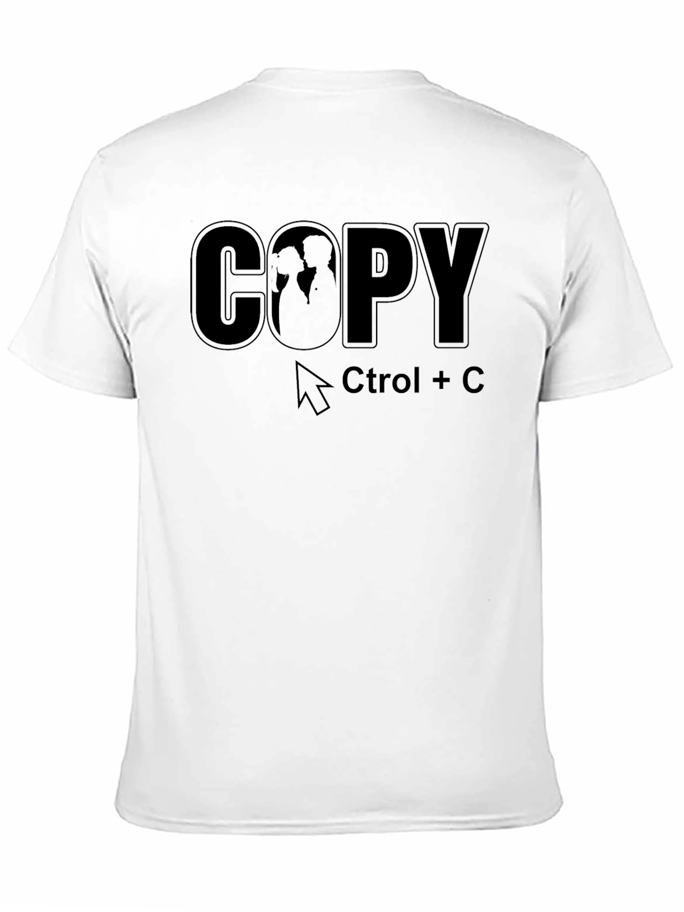 Copy Ctrl+C Couple Graphic T-Shirt - Black