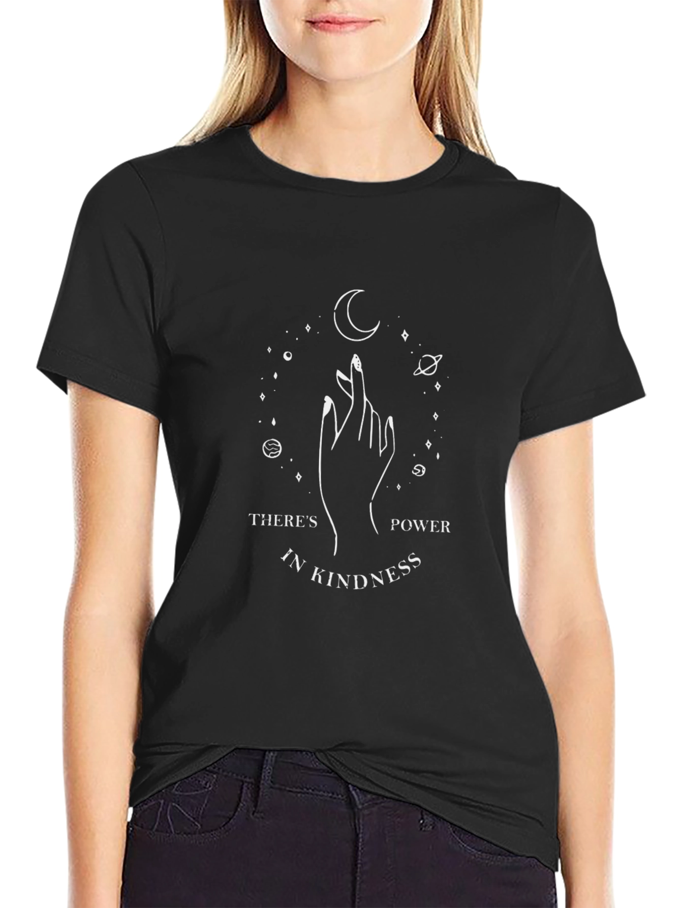 Kindness Power Unisex Graphic Tee - Black