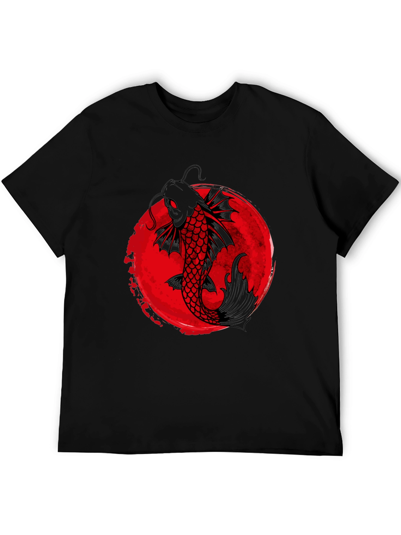 Koi Fish Graphic Tee - Black