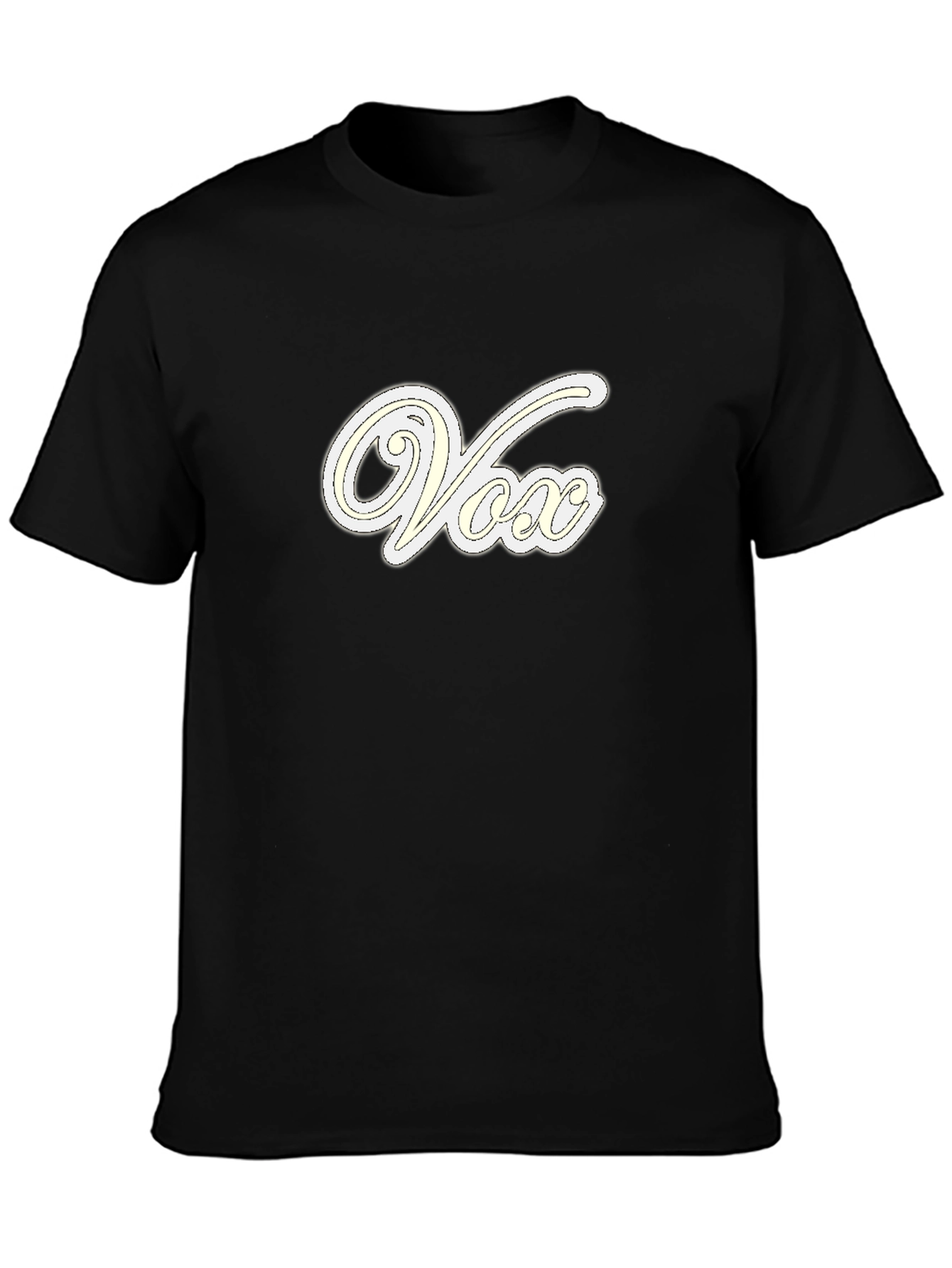 Vox Stylish Graphic Tee - Cool Casual Black T-Shirt