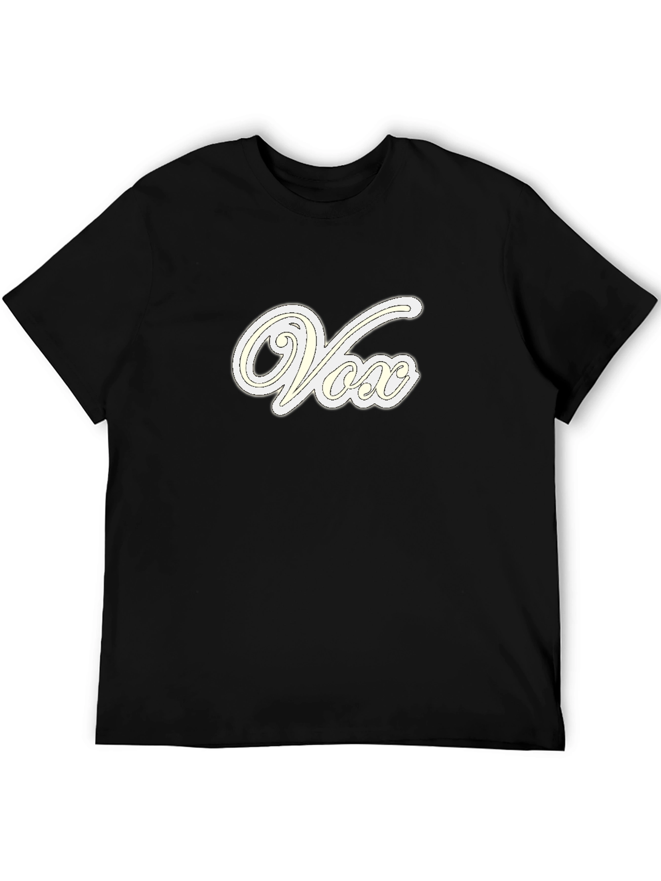 Vox Stylish Graphic Tee - Cool Casual Black T-Shirt
