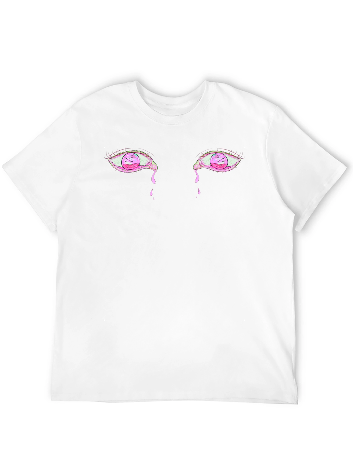 Mens Black Graphic Tee - Crying Eyes Design