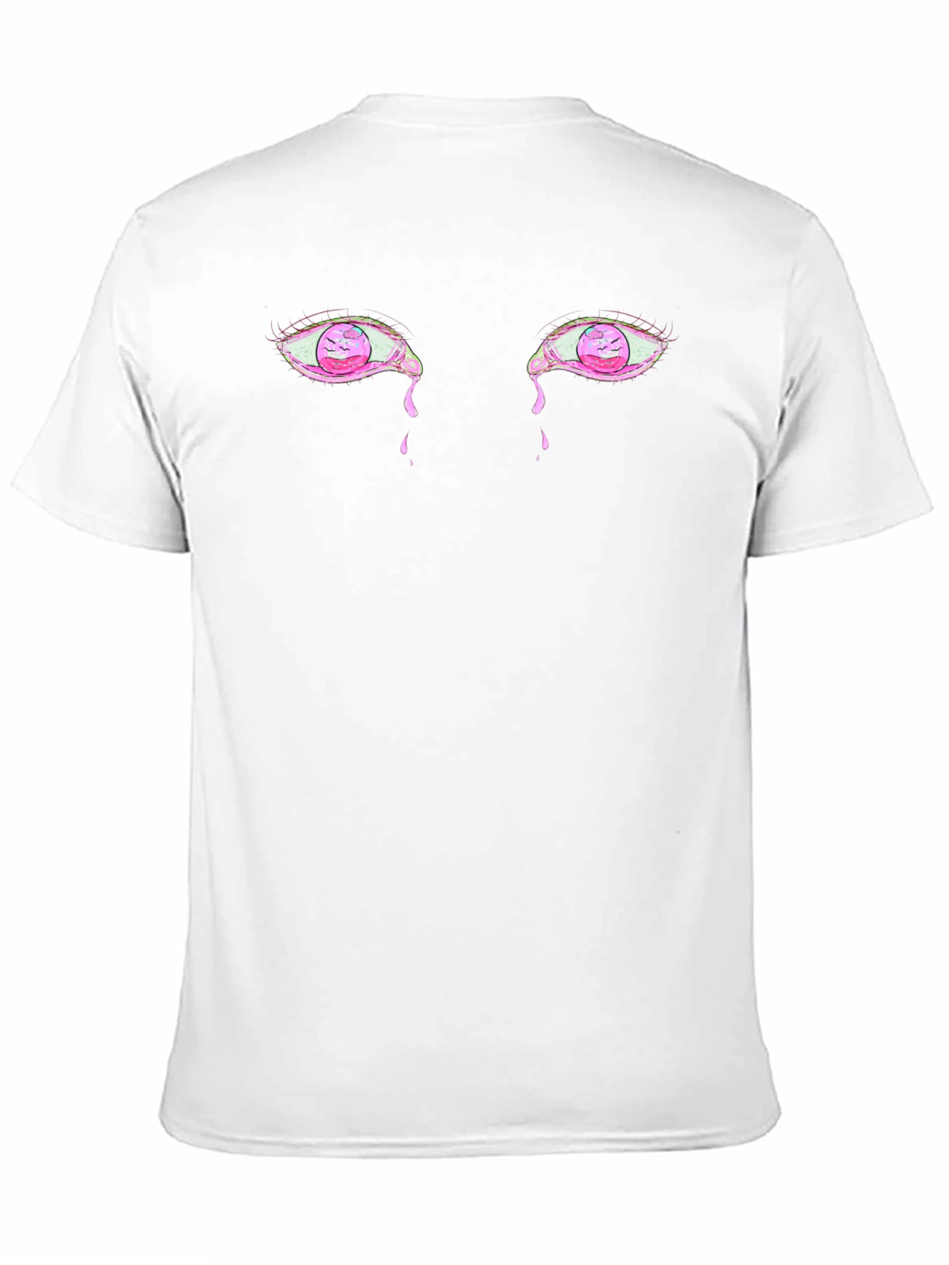 Mens Black Graphic Tee - Crying Eyes Design