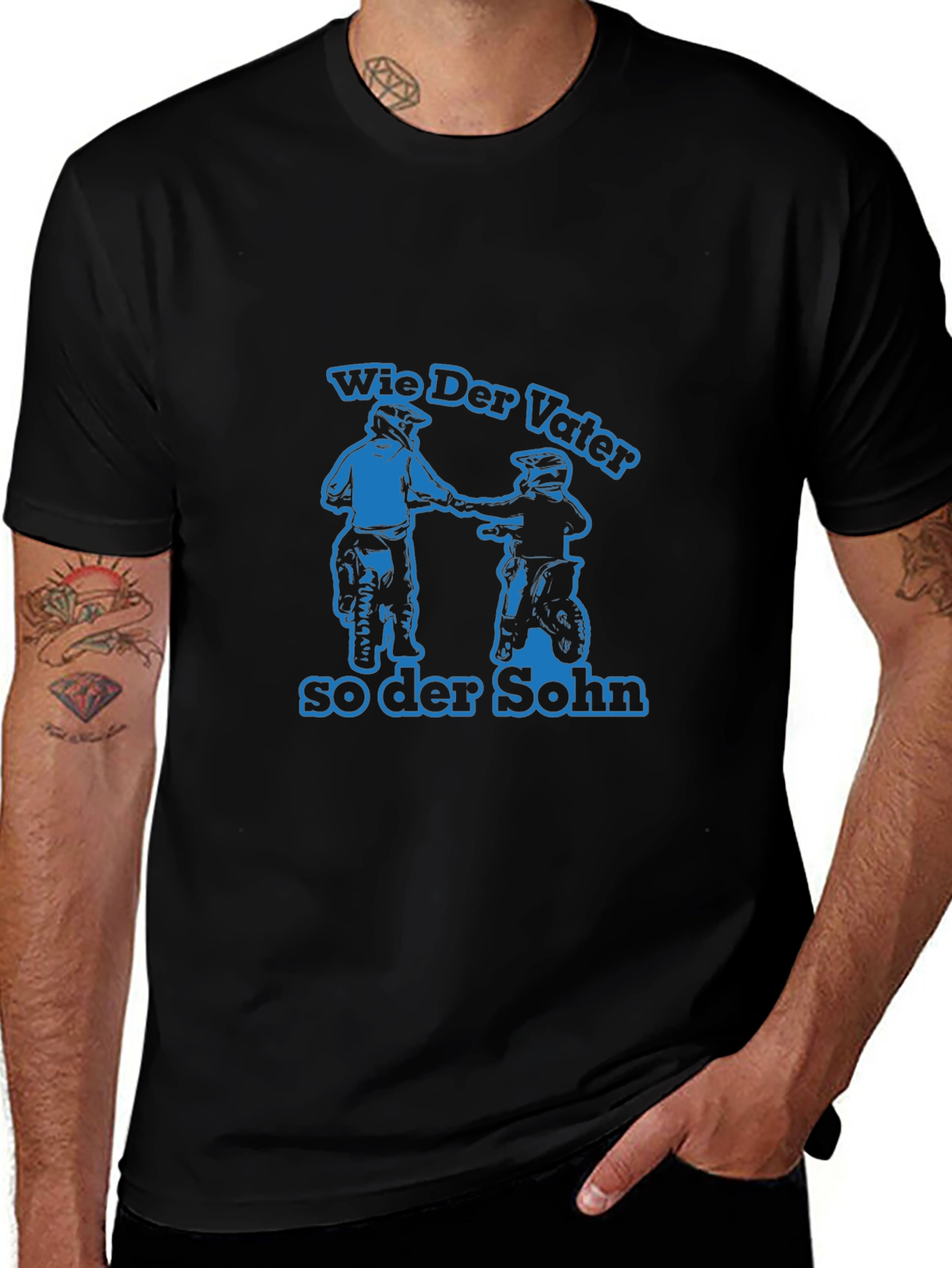 Wie Der Vater So Der Sohn Motorcycle T-Shirt