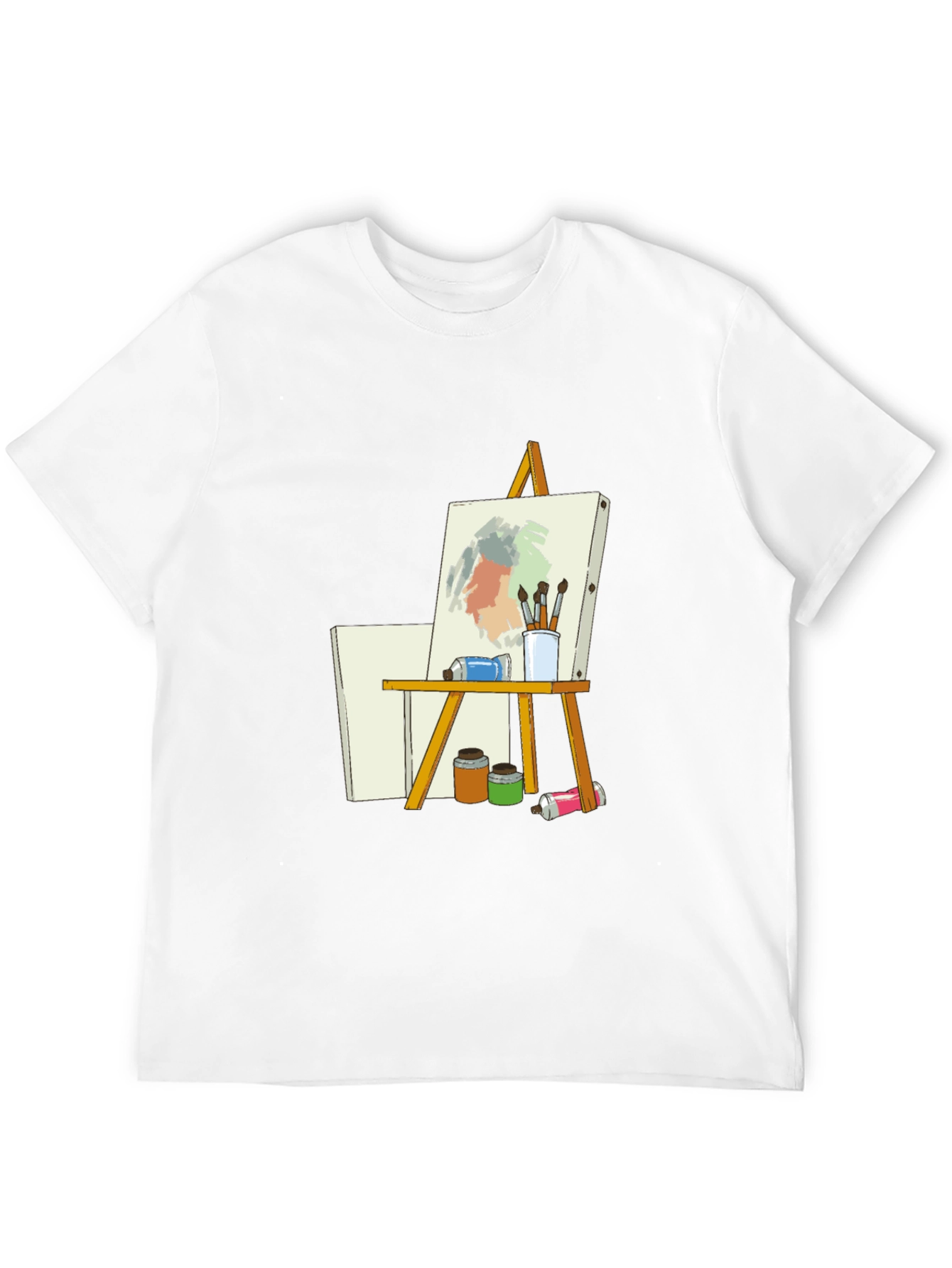 Artist Easel Graphic Tee - Black Cotton Blend