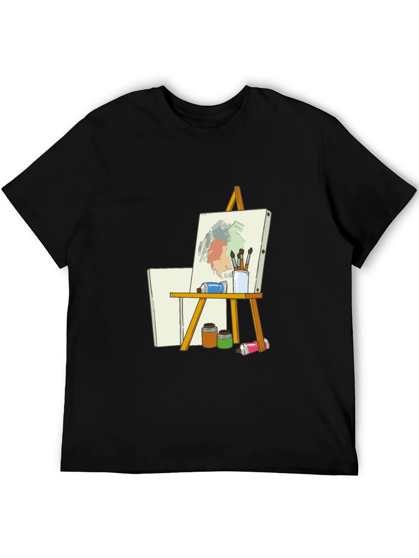 Artist Easel Graphic Tee - Black Cotton Blend