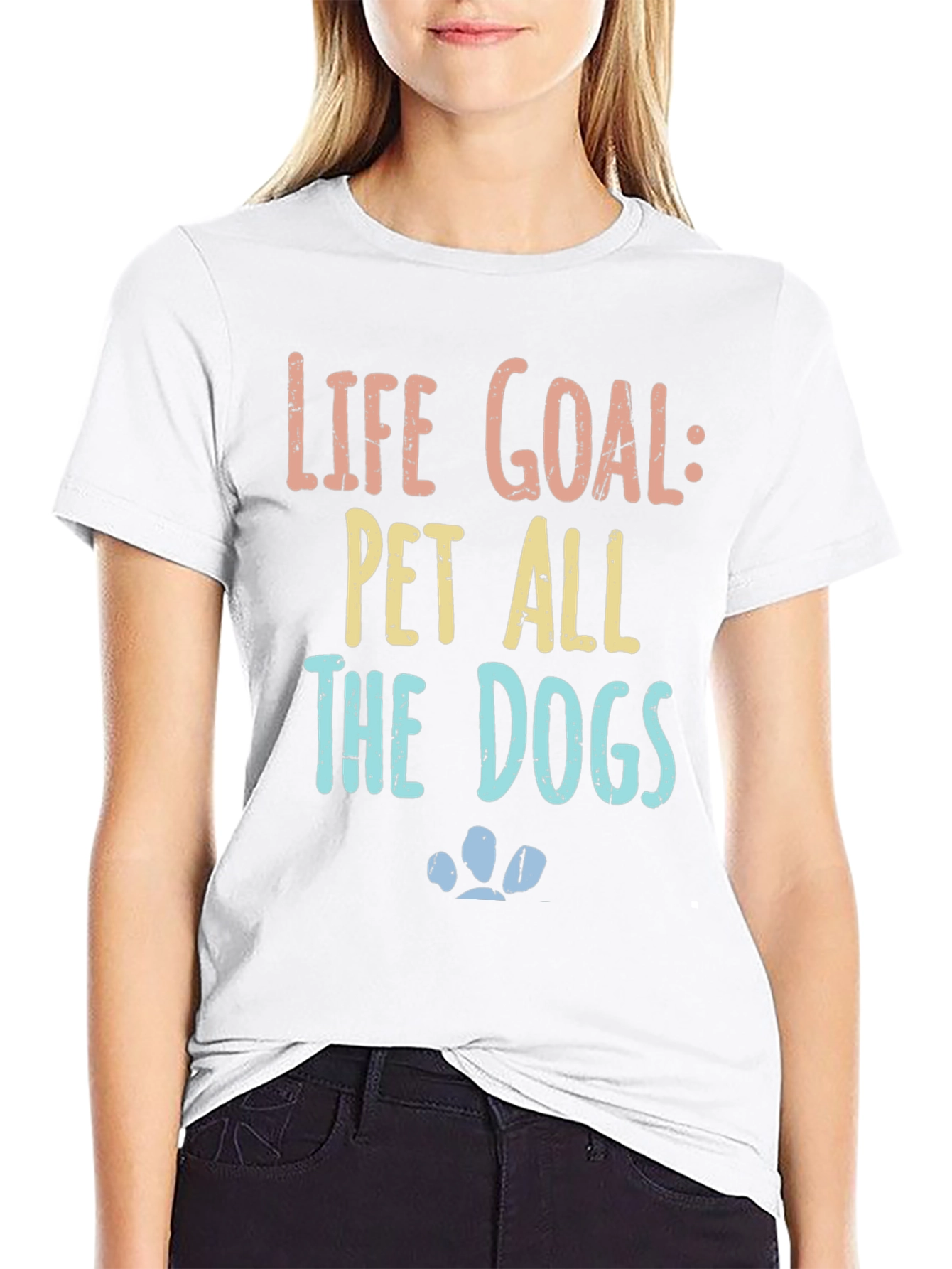 Life Goal: Pet All The Dogs Graphic T-Shirt