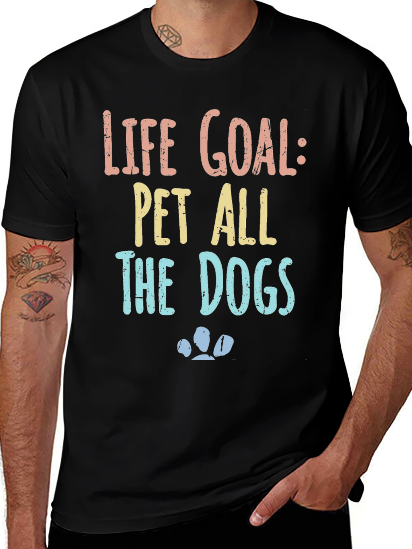 Life Goal: Pet All The Dogs Graphic T-Shirt