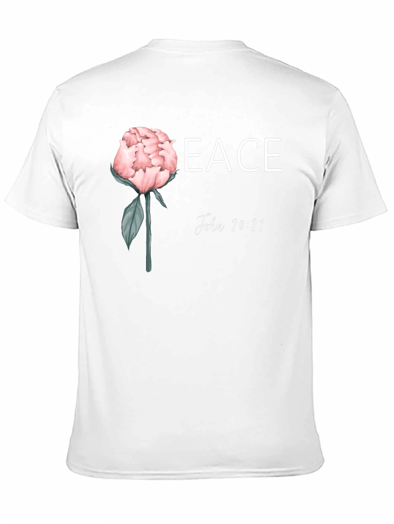 Peace John 20:21 Floral T-Shirt