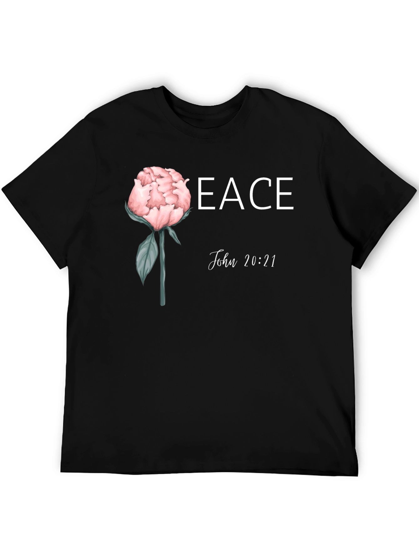 Peace John 20:21 Floral T-Shirt