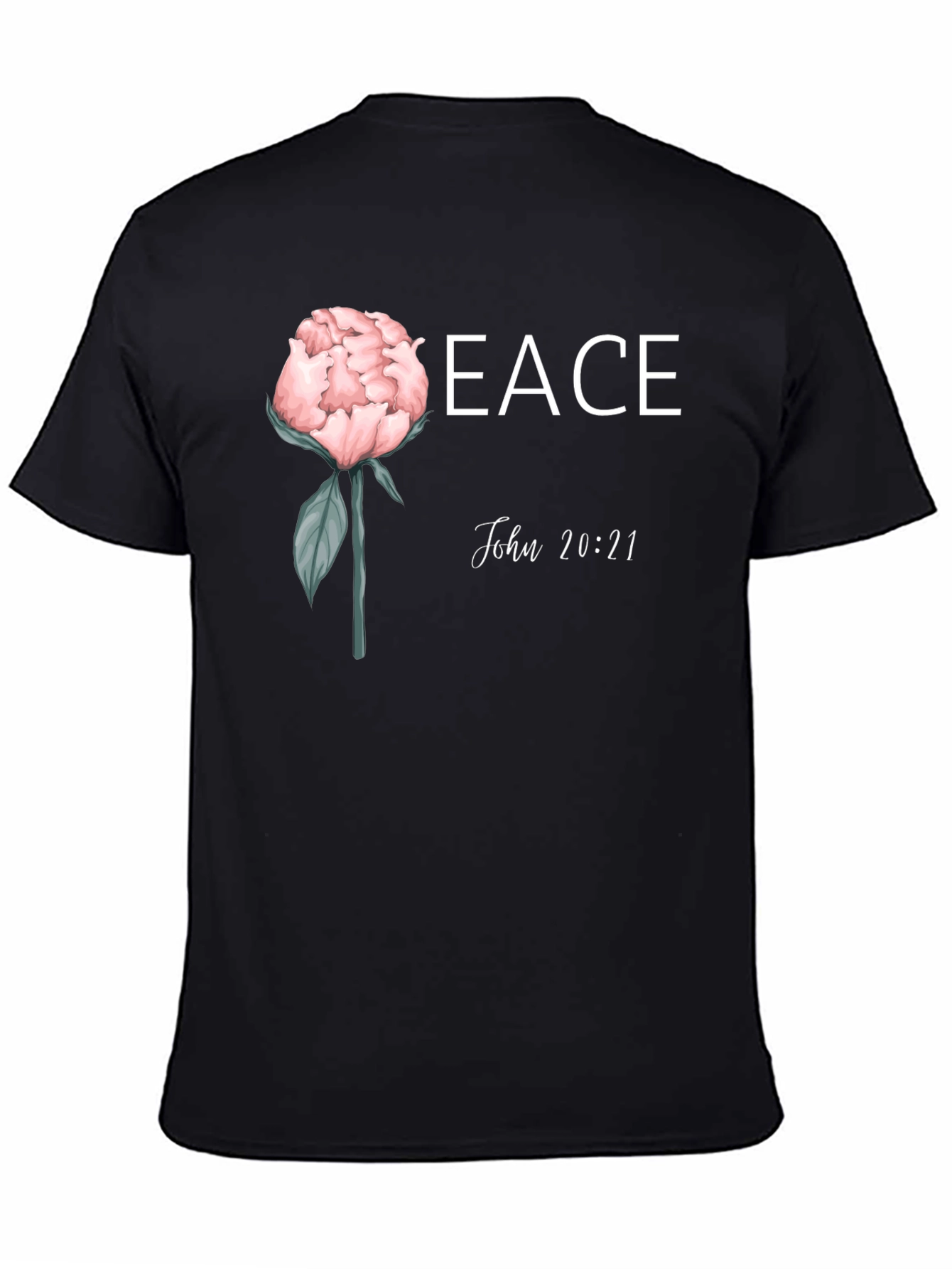 Peace John 20:21 Floral T-Shirt