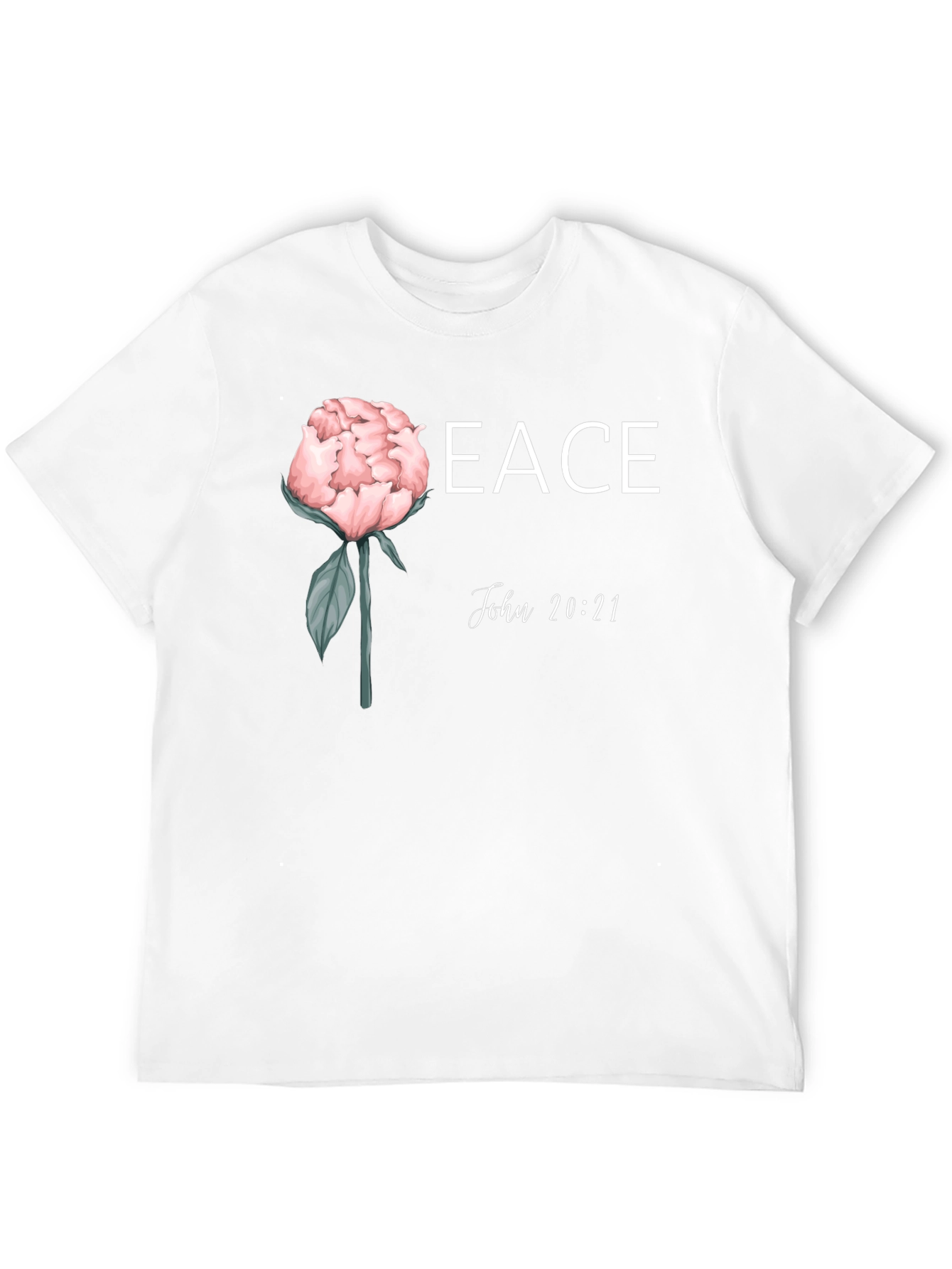 Peace John 20:21 Floral T-Shirt