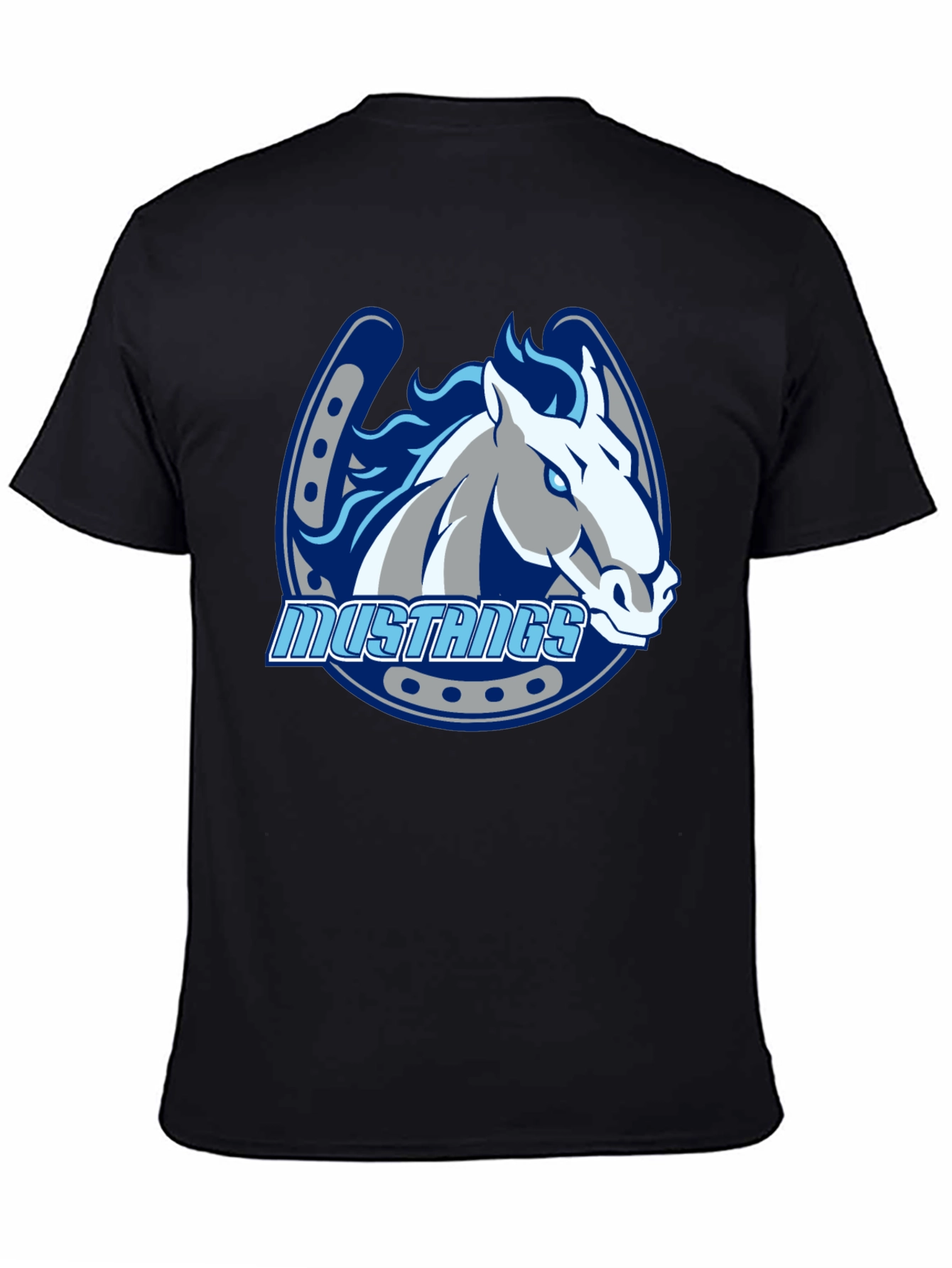 Mustangs Horse Graphic Black T-Shirt