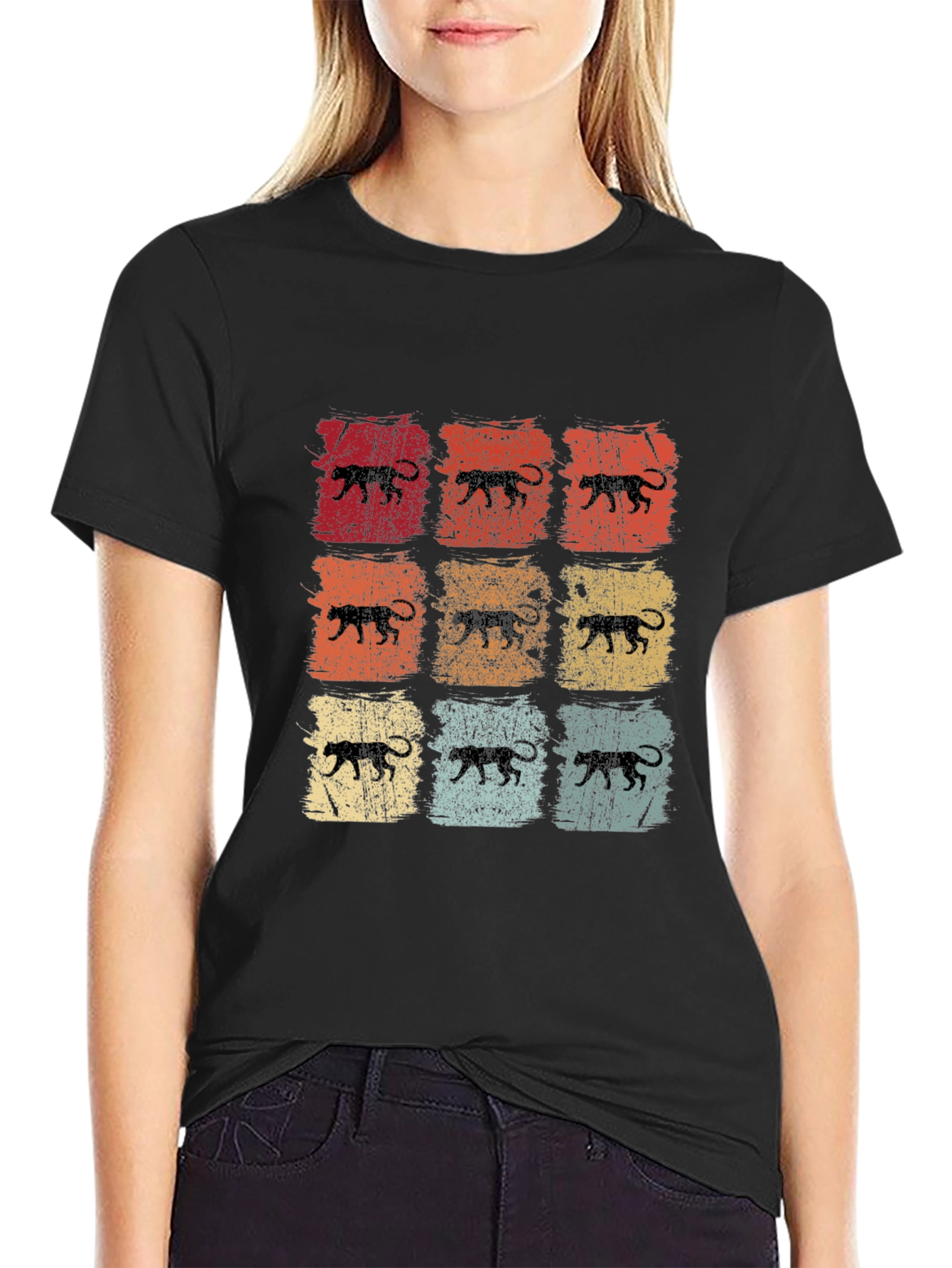 Retro Jaguar Print T-Shirt