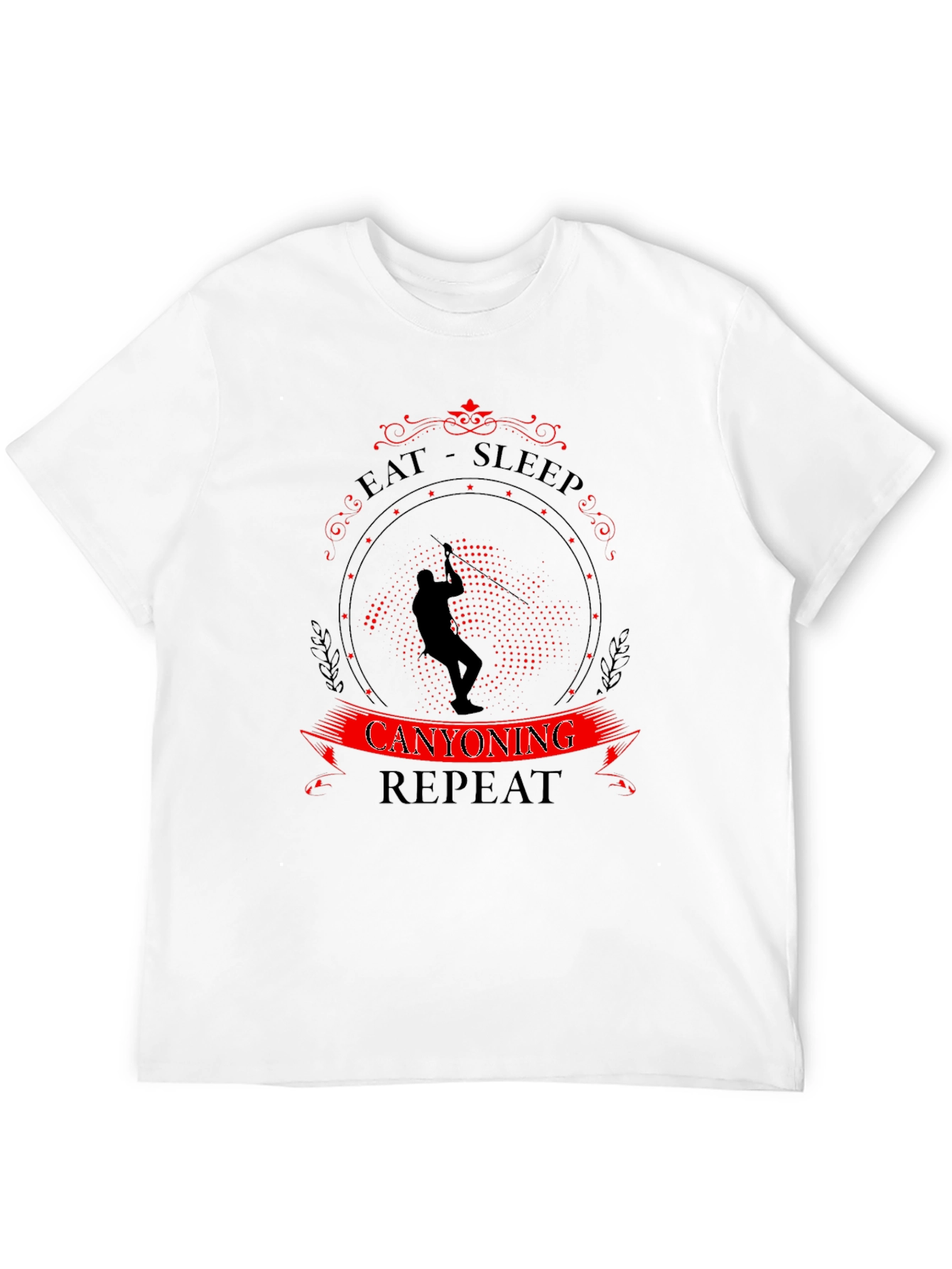 Eat Sleep Canyoning Repeat Black T-Shirt
