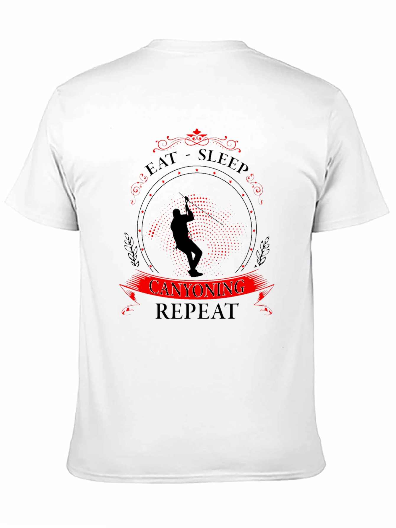 Eat Sleep Canyoning Repeat Black T-Shirt