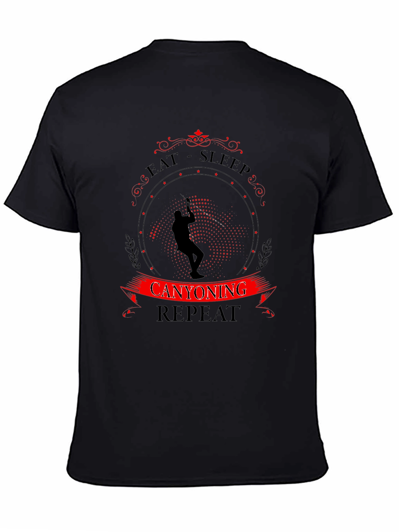 Eat Sleep Canyoning Repeat Black T-Shirt