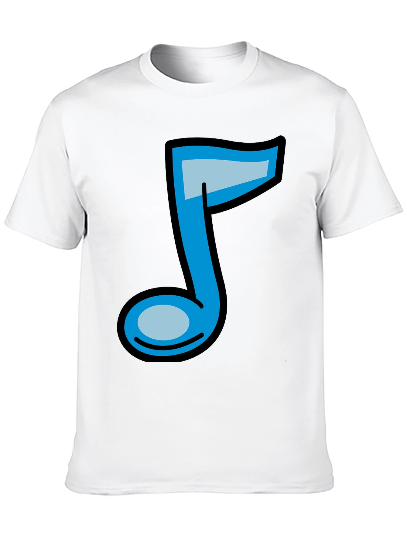 Musical Note Graphic Tee - Black