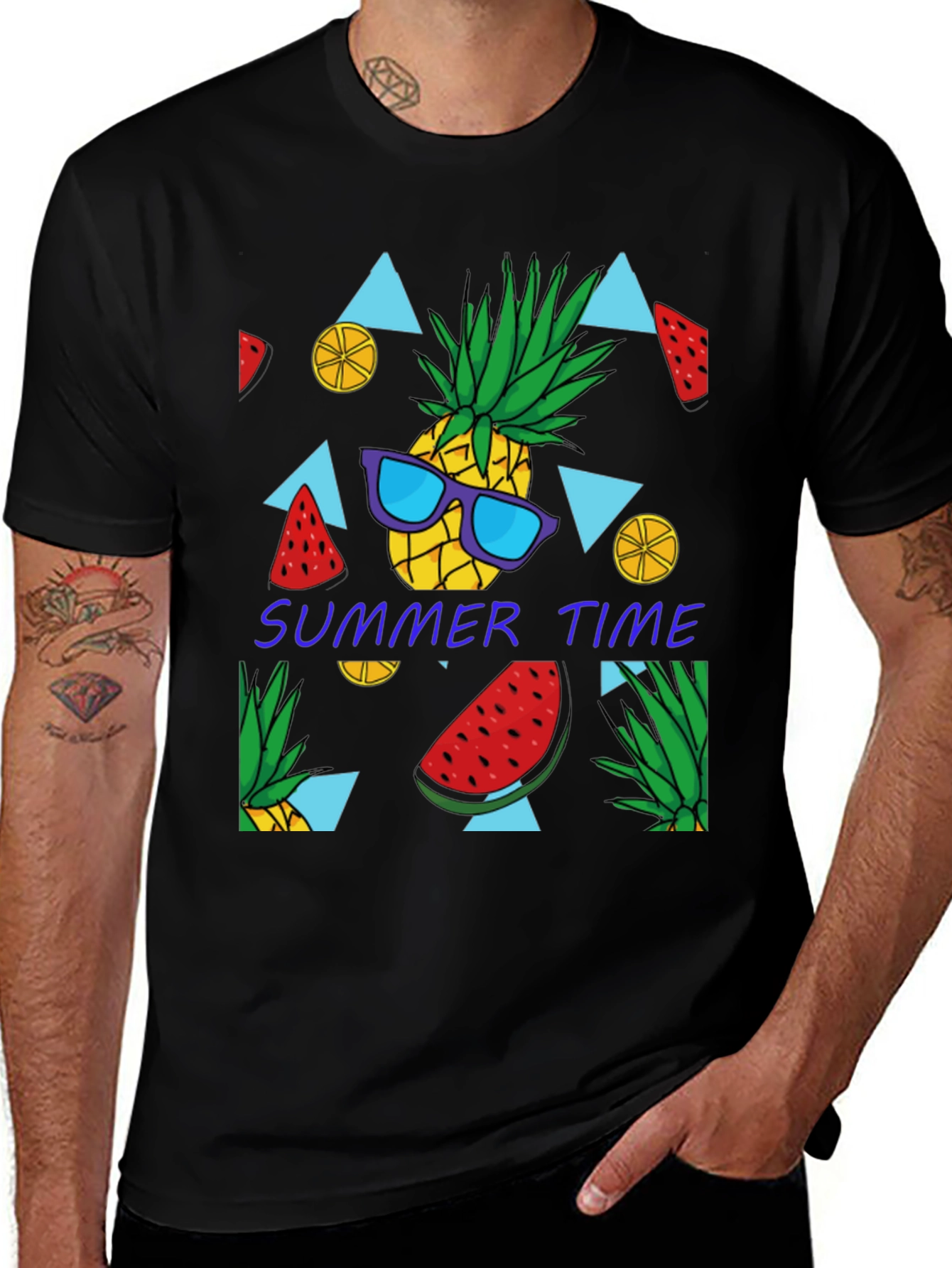Summer Time Pineapple Graphic T-Shirt