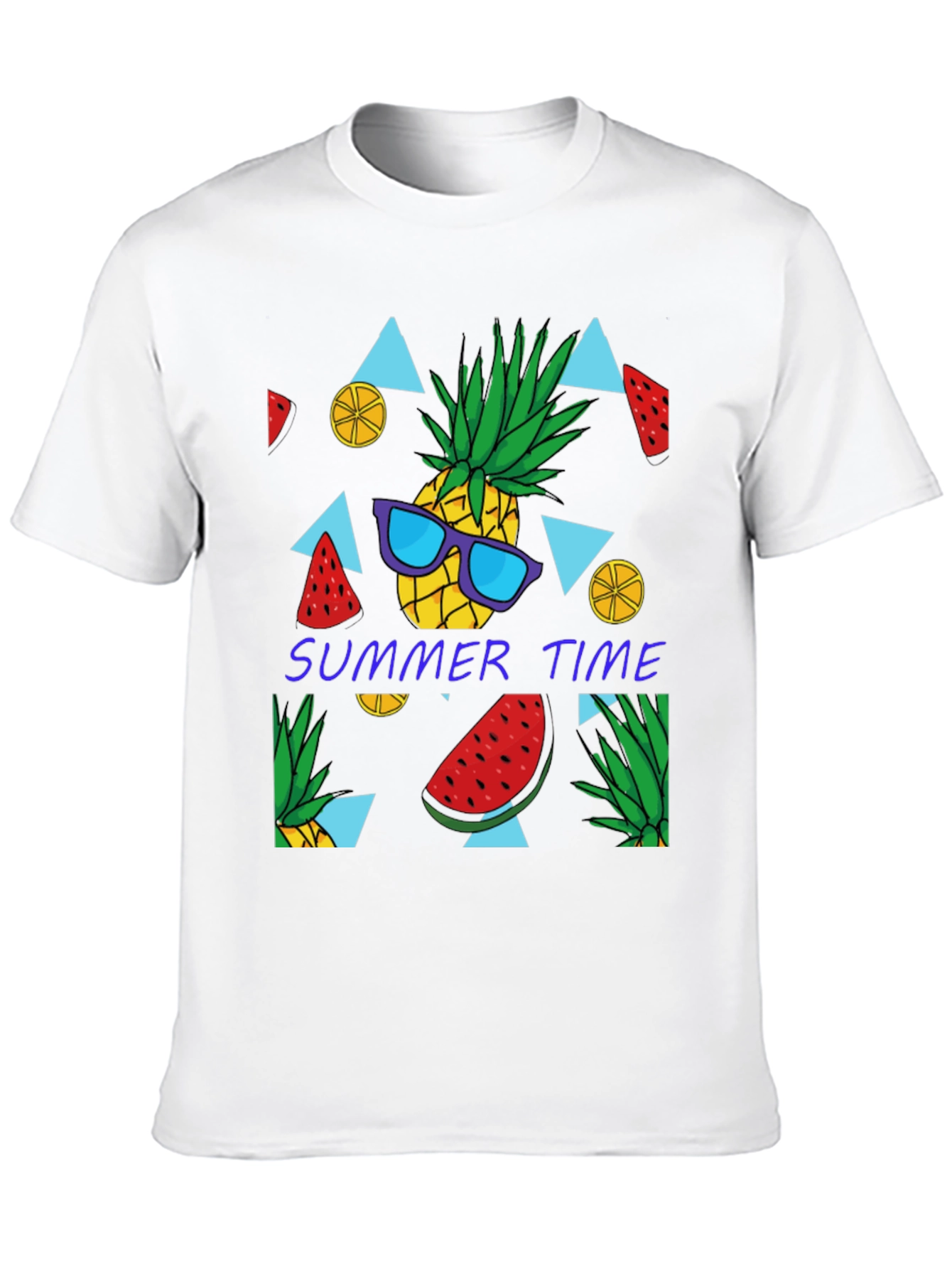 Summer Time Pineapple Graphic T-Shirt