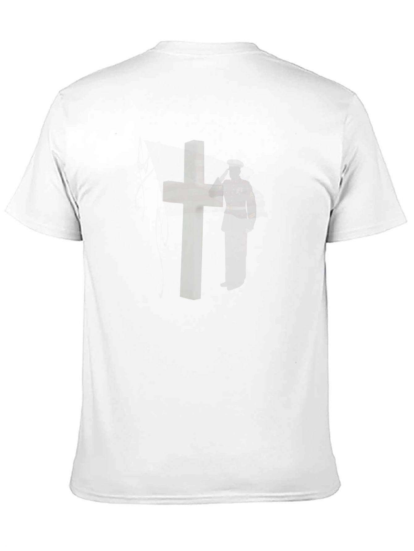 Mens Black Christian Cross Graphic T-Shirt