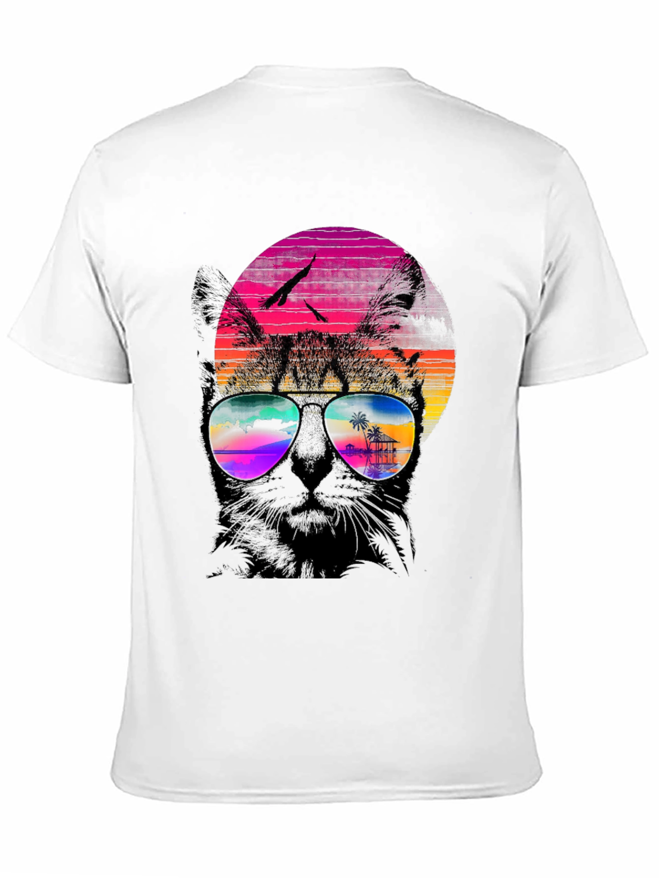 Cool Cat Retro Sunset T-Shirt