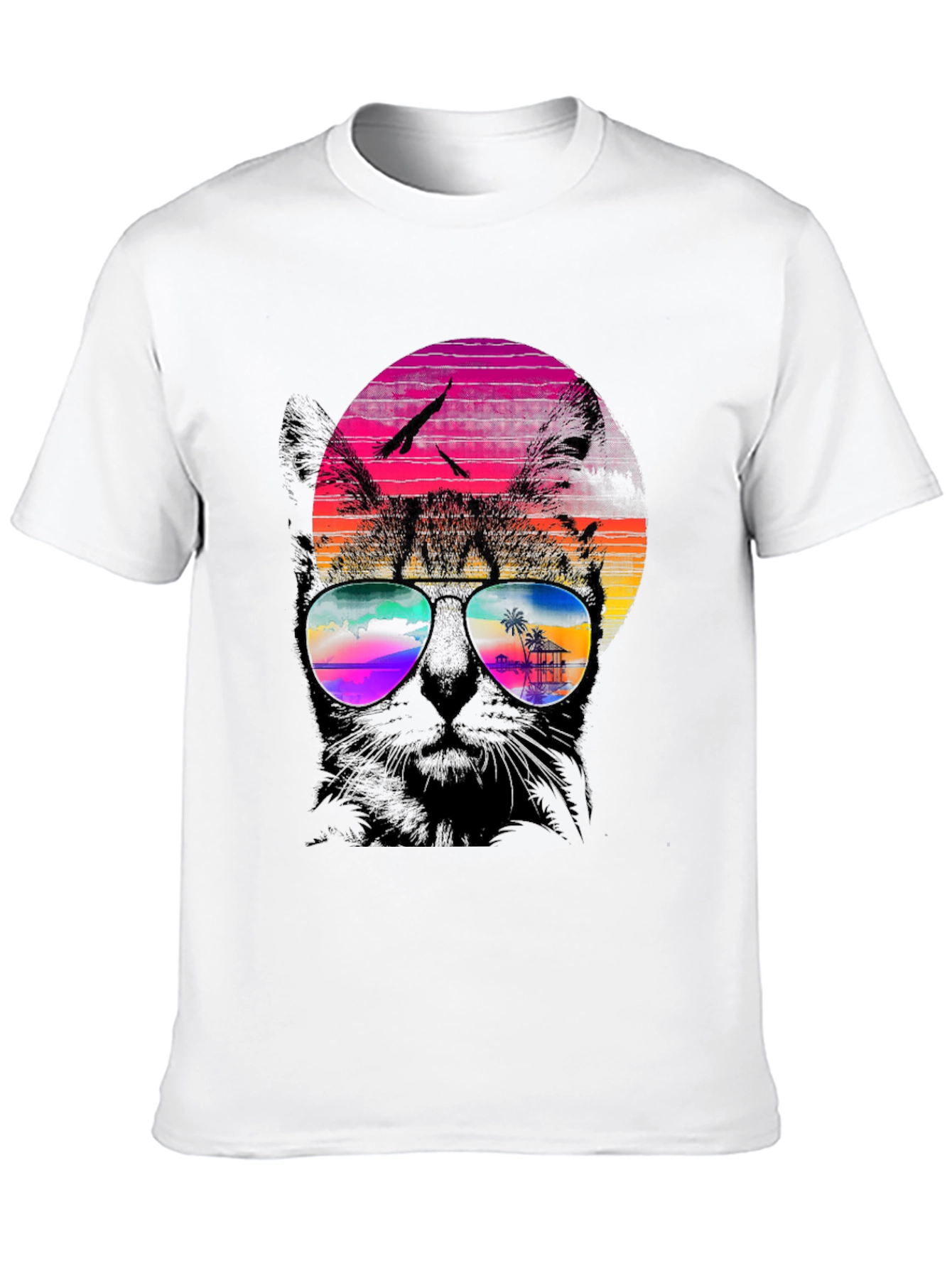 Cool Cat Retro Sunset T-Shirt