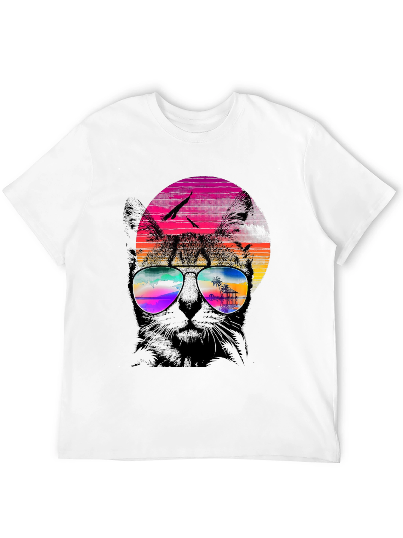 Cool Cat Retro Sunset T-Shirt