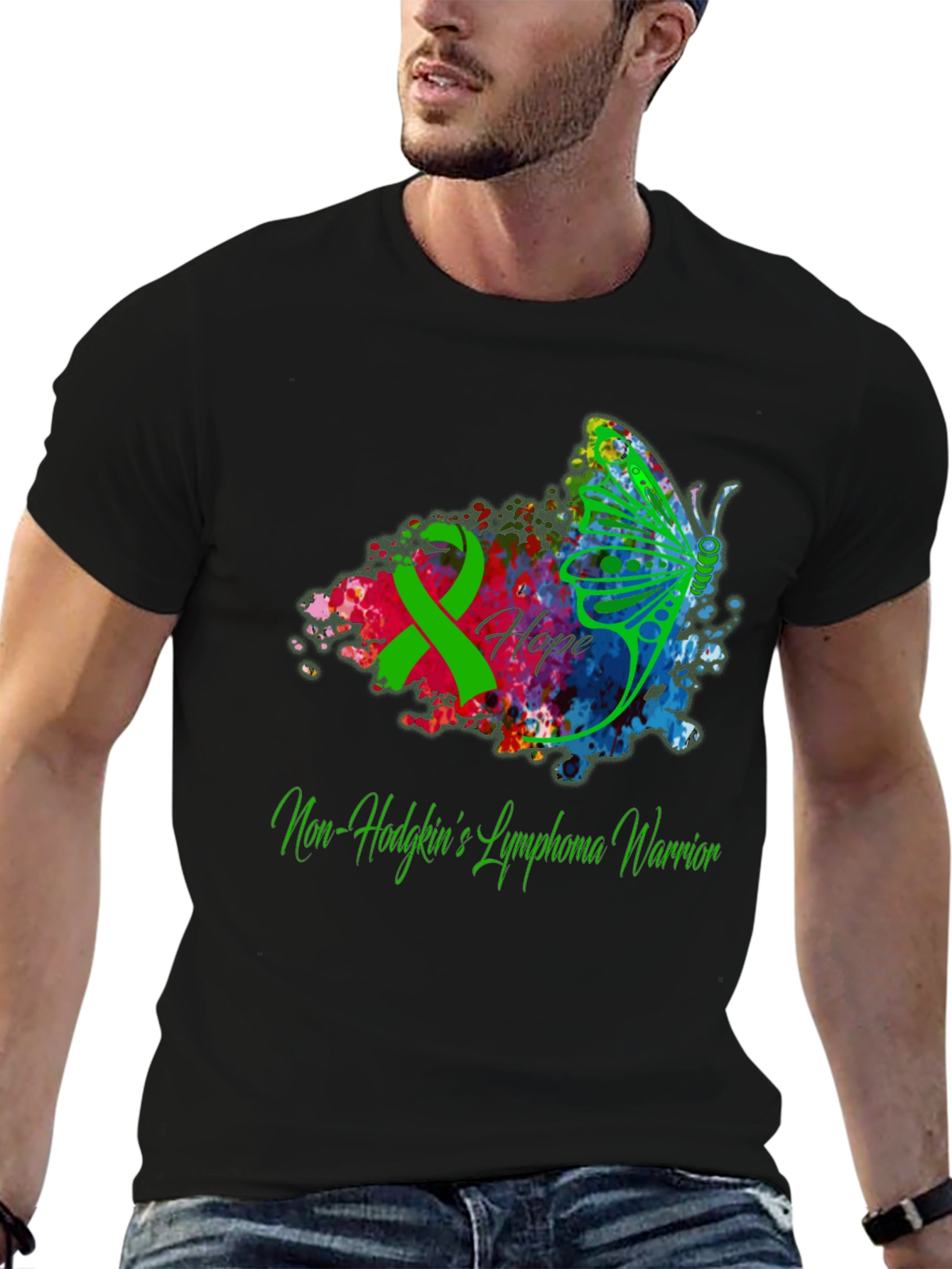 Non-Hodgkins Lymphoma Warrior T-Shirt - Hope Butterfly