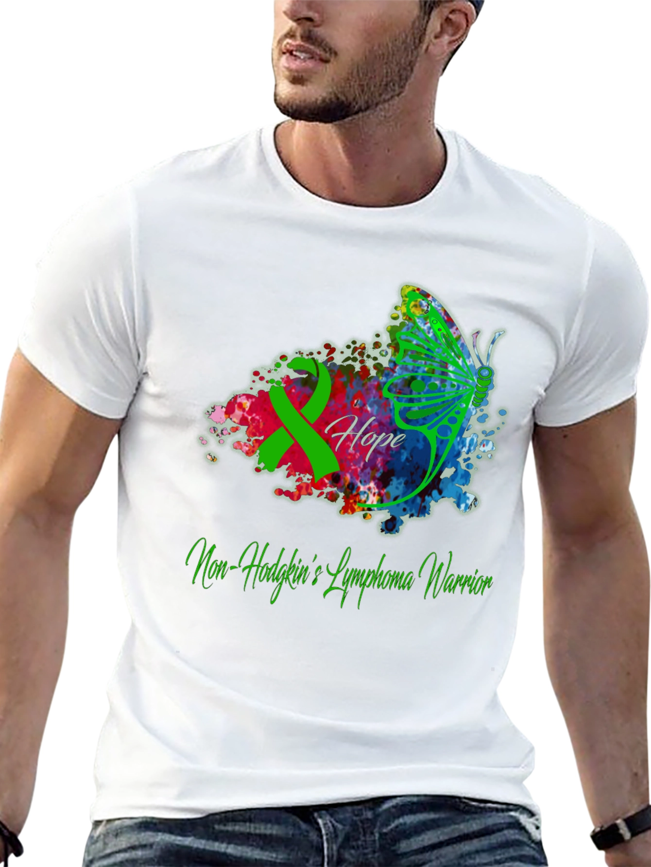 Non-Hodgkins Lymphoma Warrior T-Shirt - Hope Butterfly