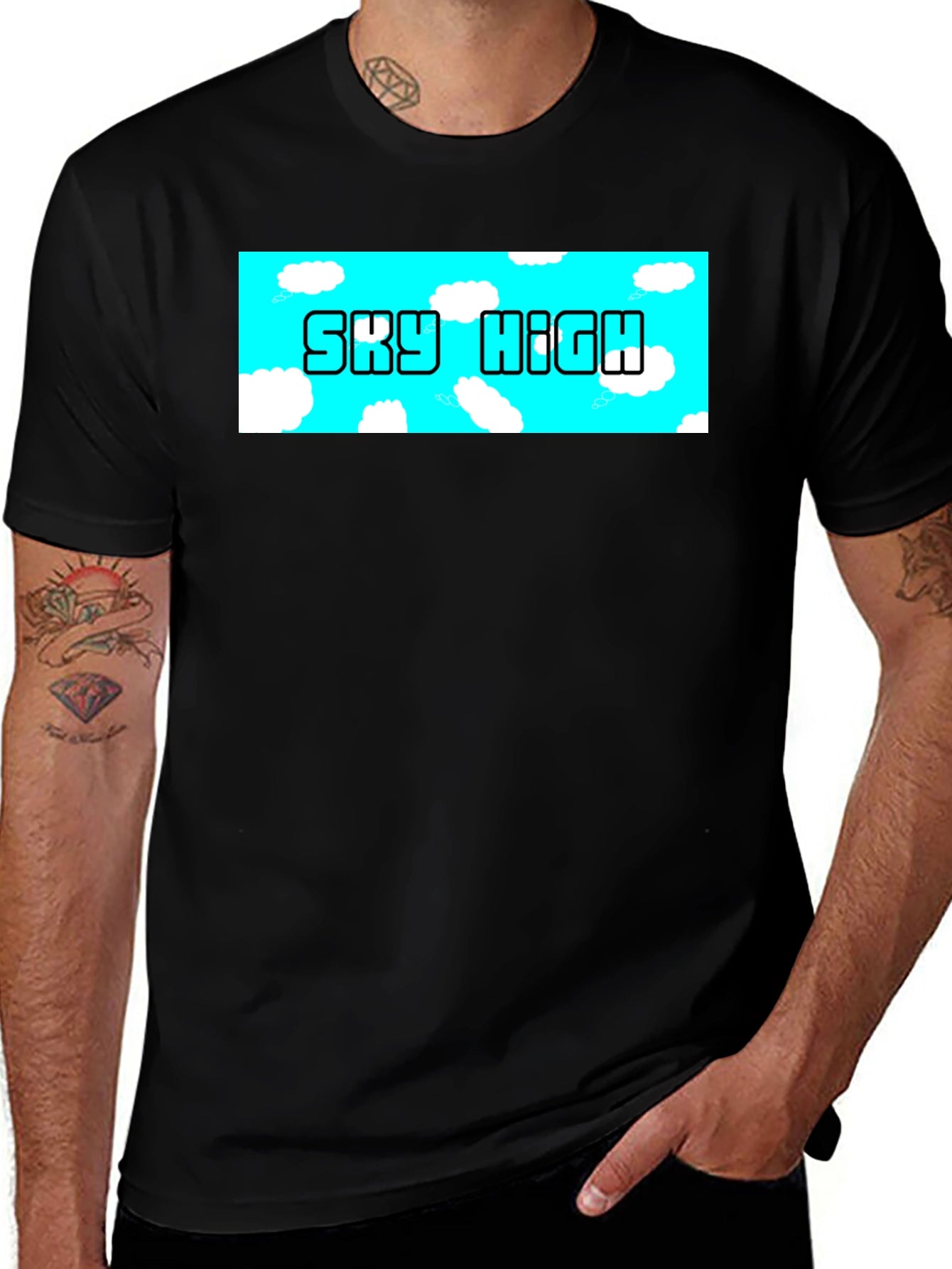 Sky High Graphic T-Shirt - Black
