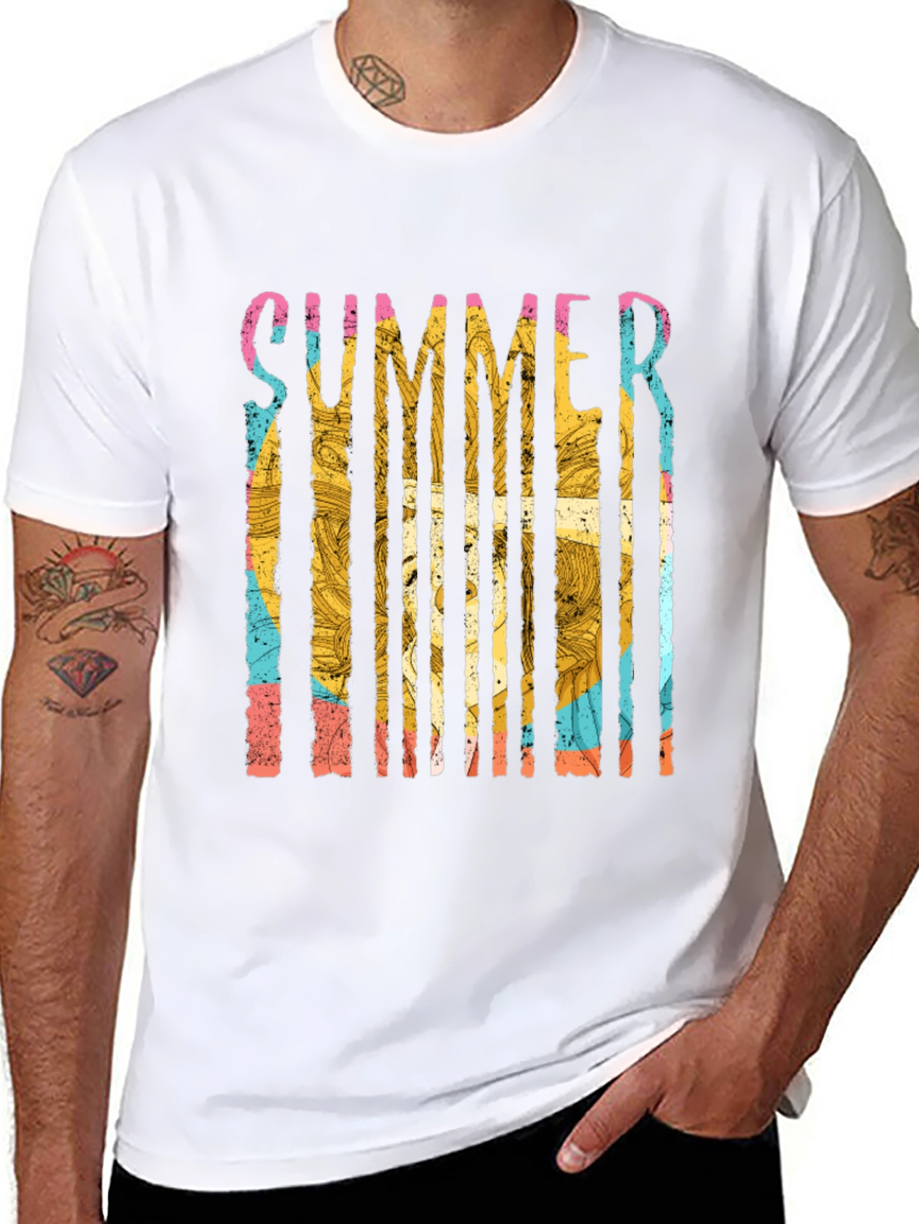 Summer Vibes Graphic Tee - Mens Black T-Shirt