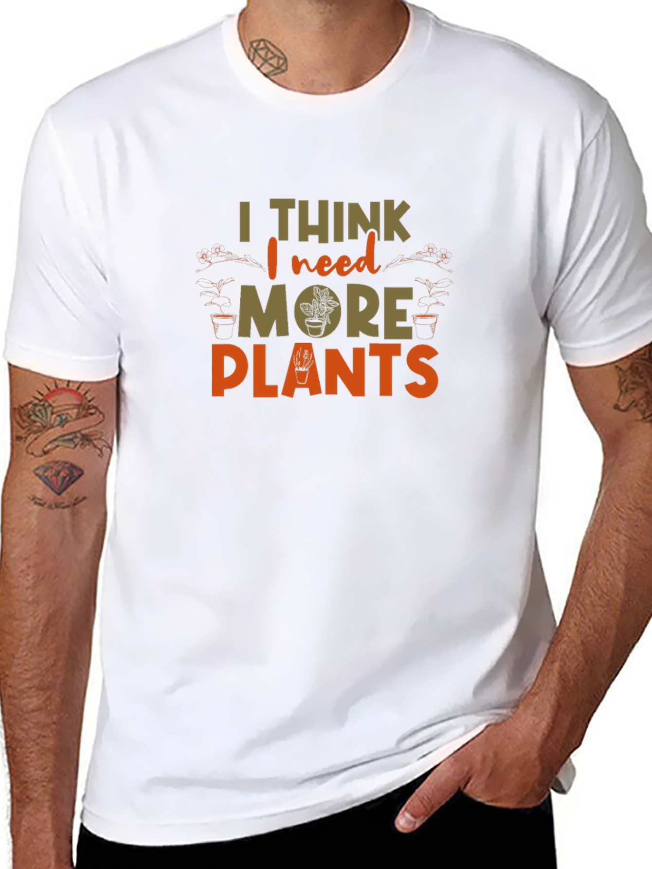 I Need More Plants Graphic Tee - Black