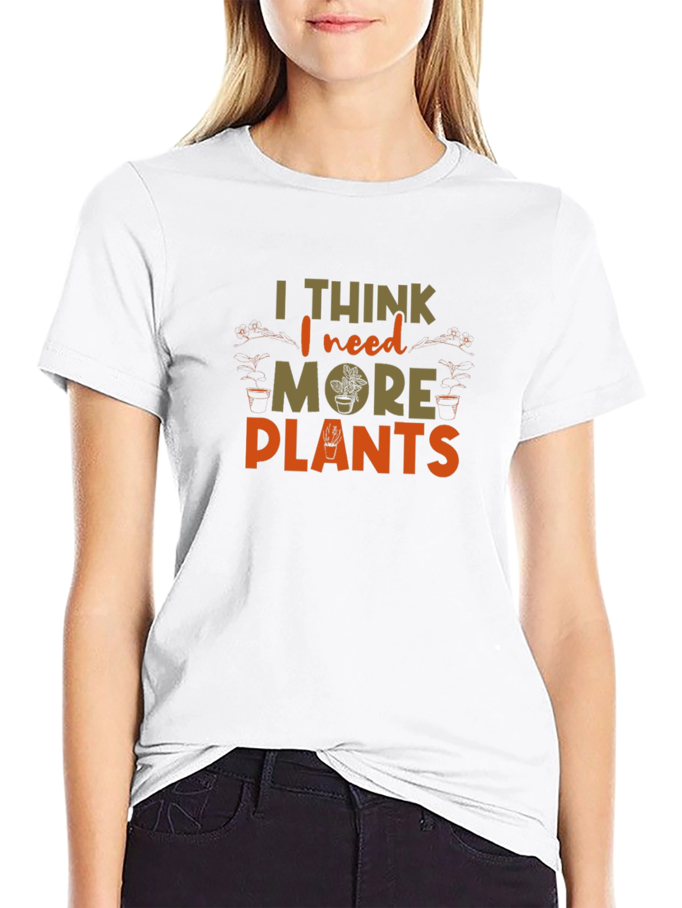 I Need More Plants Graphic Tee - Black