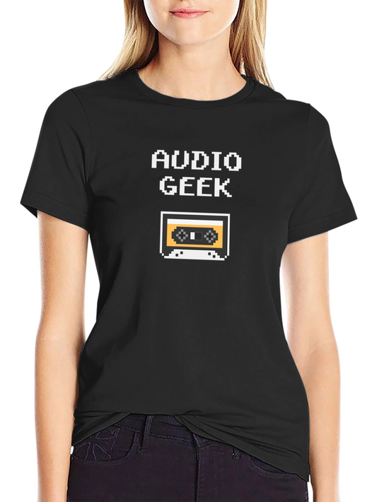 Audio Geek Retro Cassette Tape Pixel T-Shirt