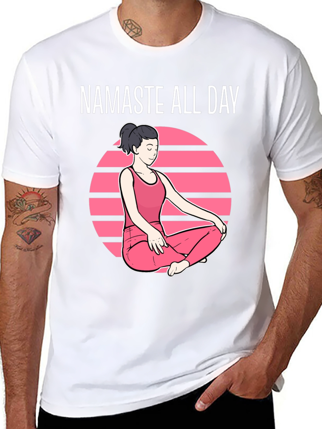 Namaste All Day Graphic T-Shirt - Yoga Design