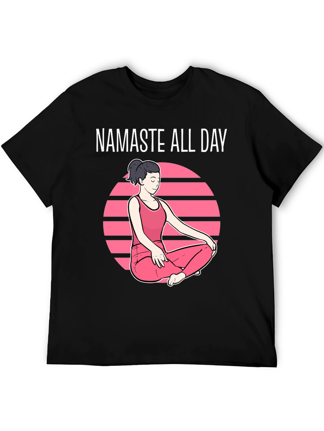 Namaste All Day Graphic T-Shirt - Yoga Design