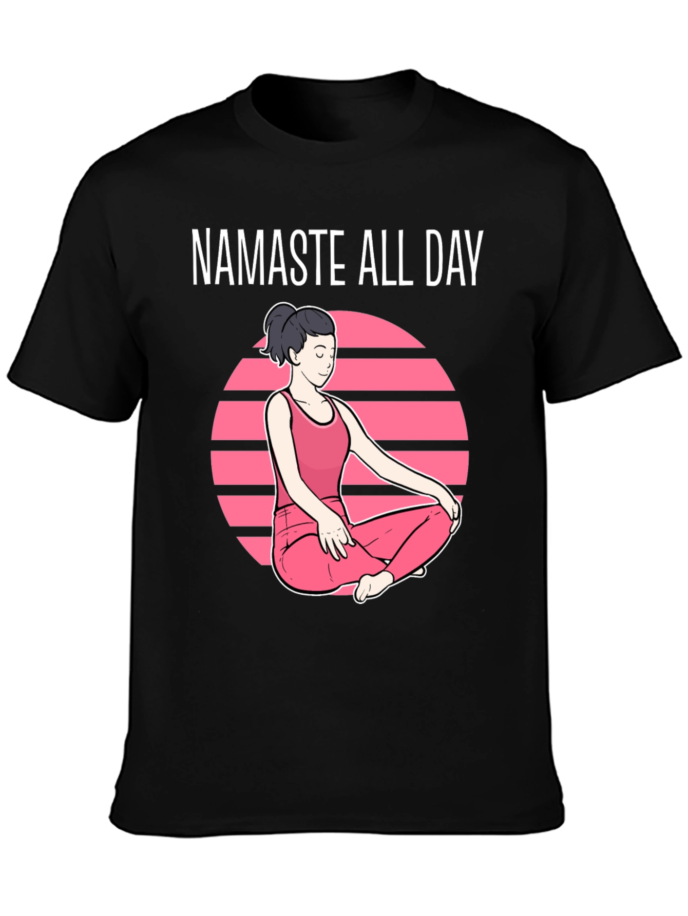Namaste All Day Graphic T-Shirt - Yoga Design
