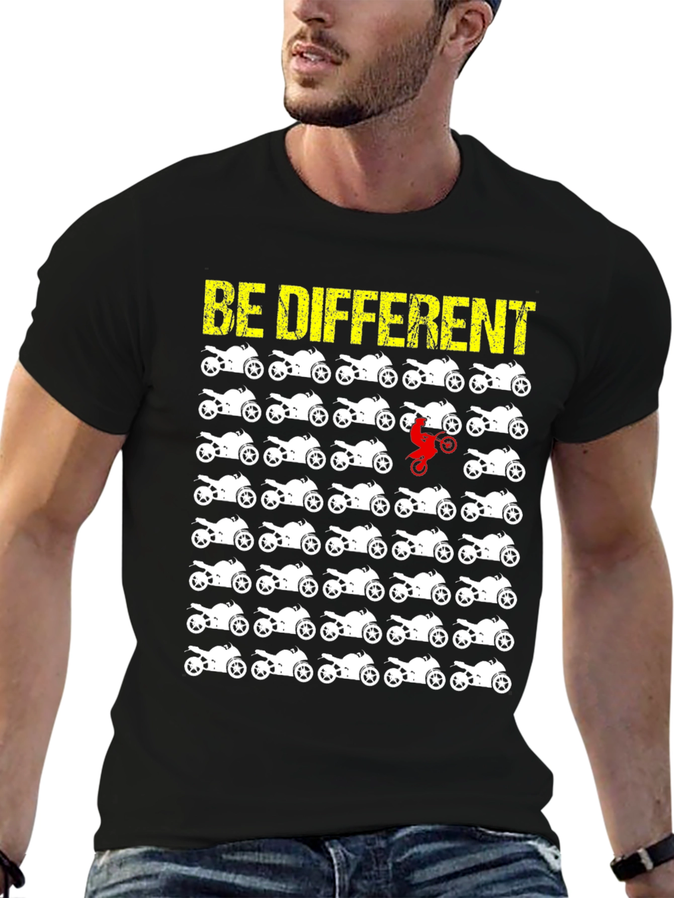 Be Different Motorcycle T-Shirt Moto Rider Tee