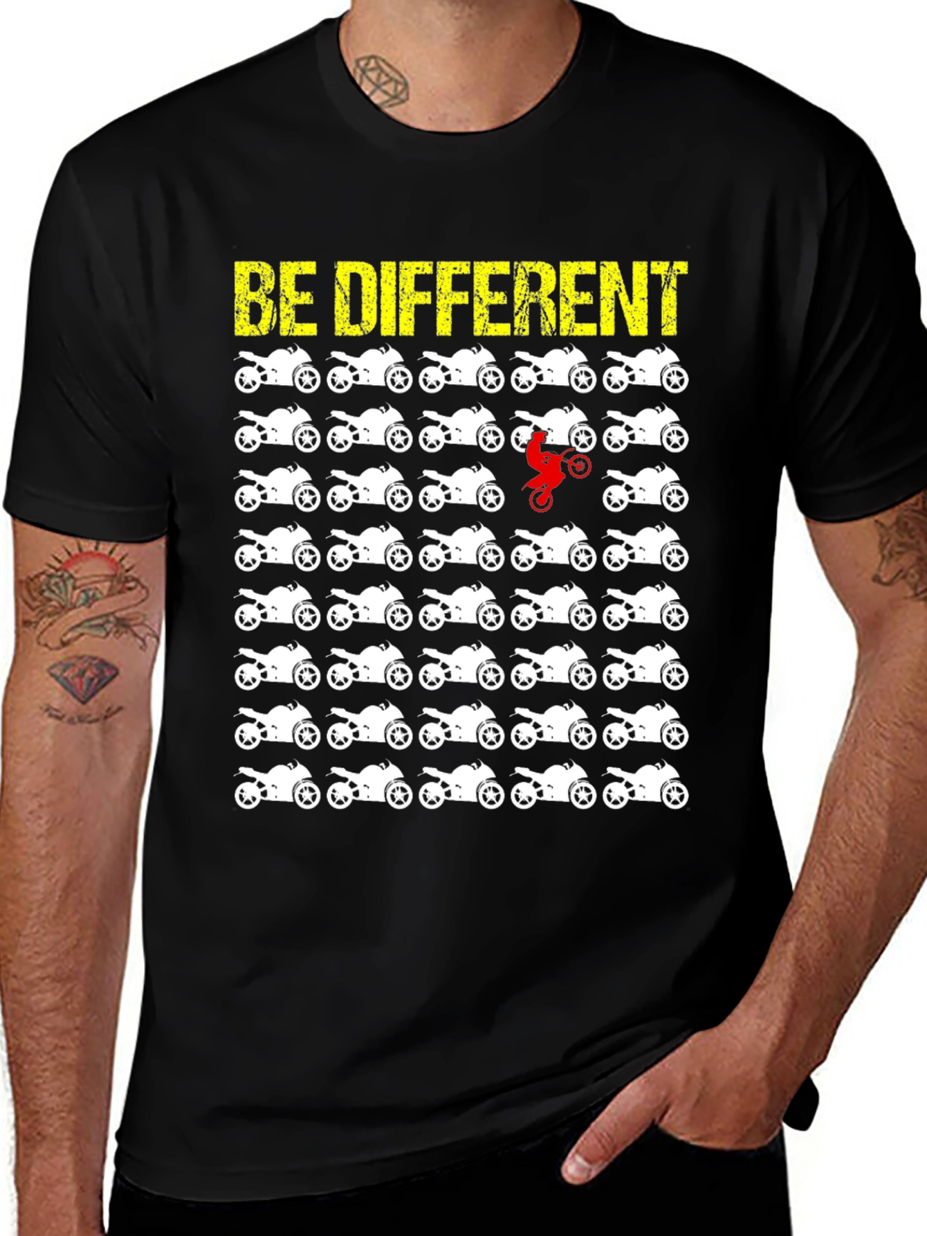 Be Different Motorcycle T-Shirt Moto Rider Tee