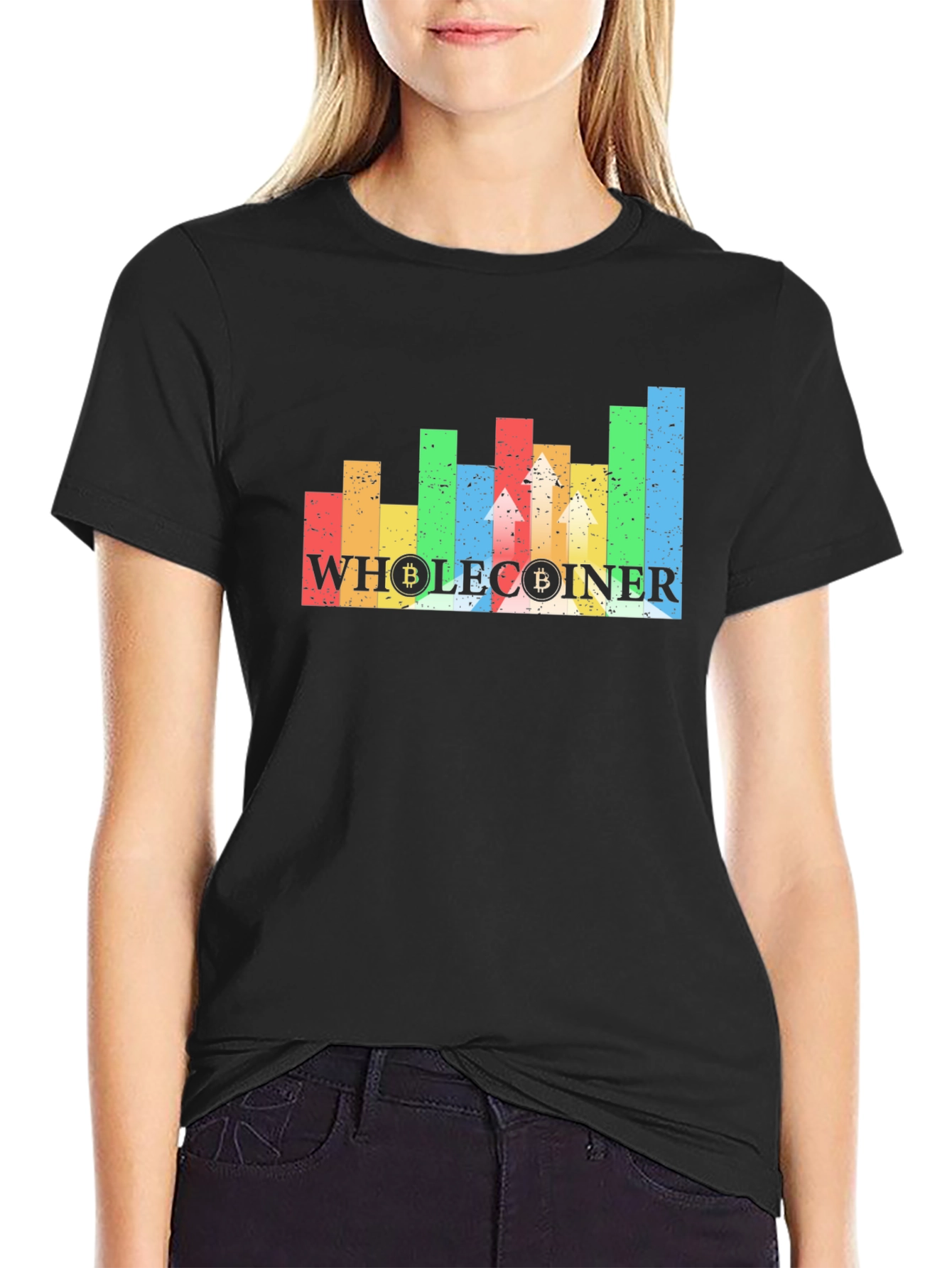 Wholecoiner Bitcoin Crypto Black T-Shirt