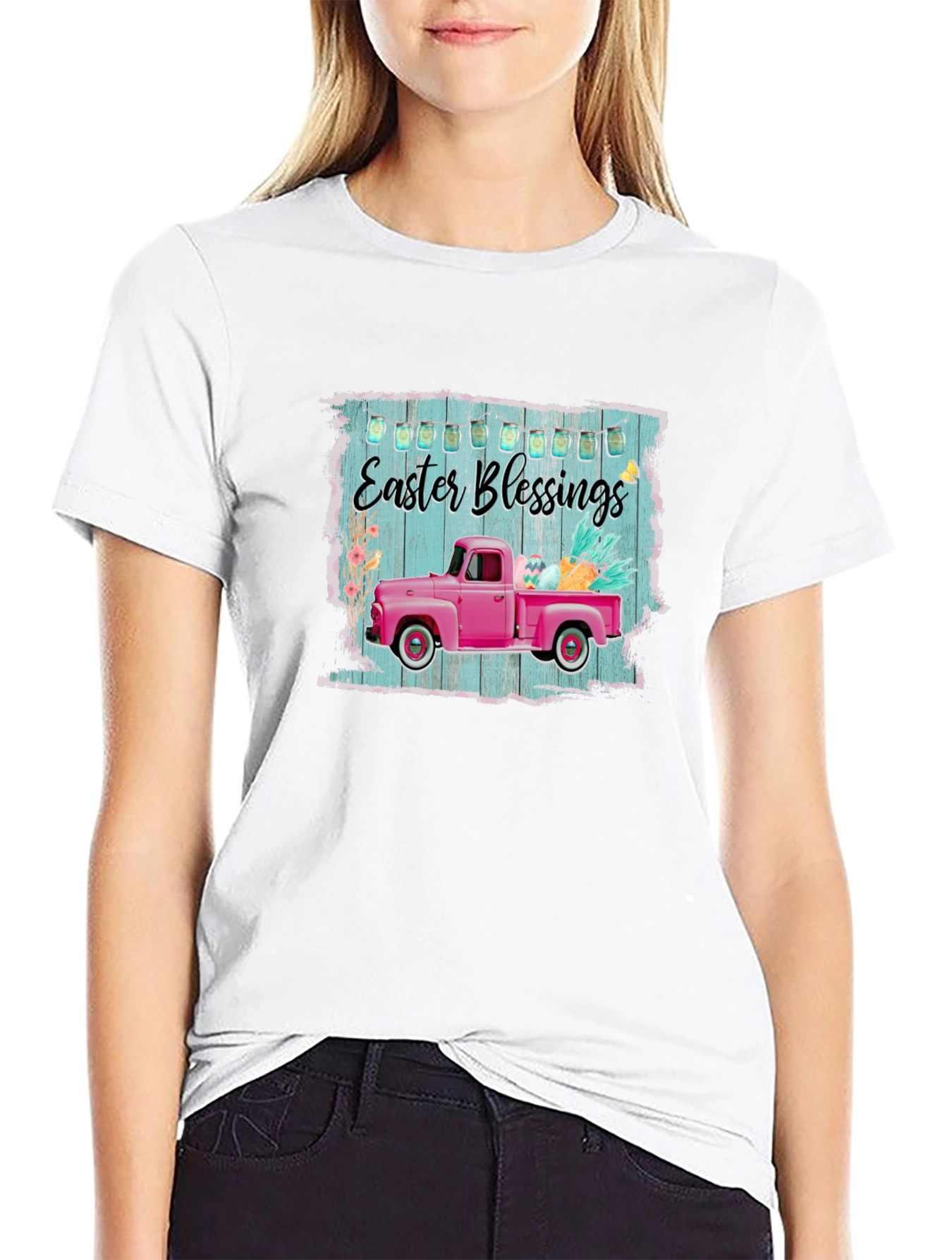 Easter Blessings Truck Graphic T-Shirt