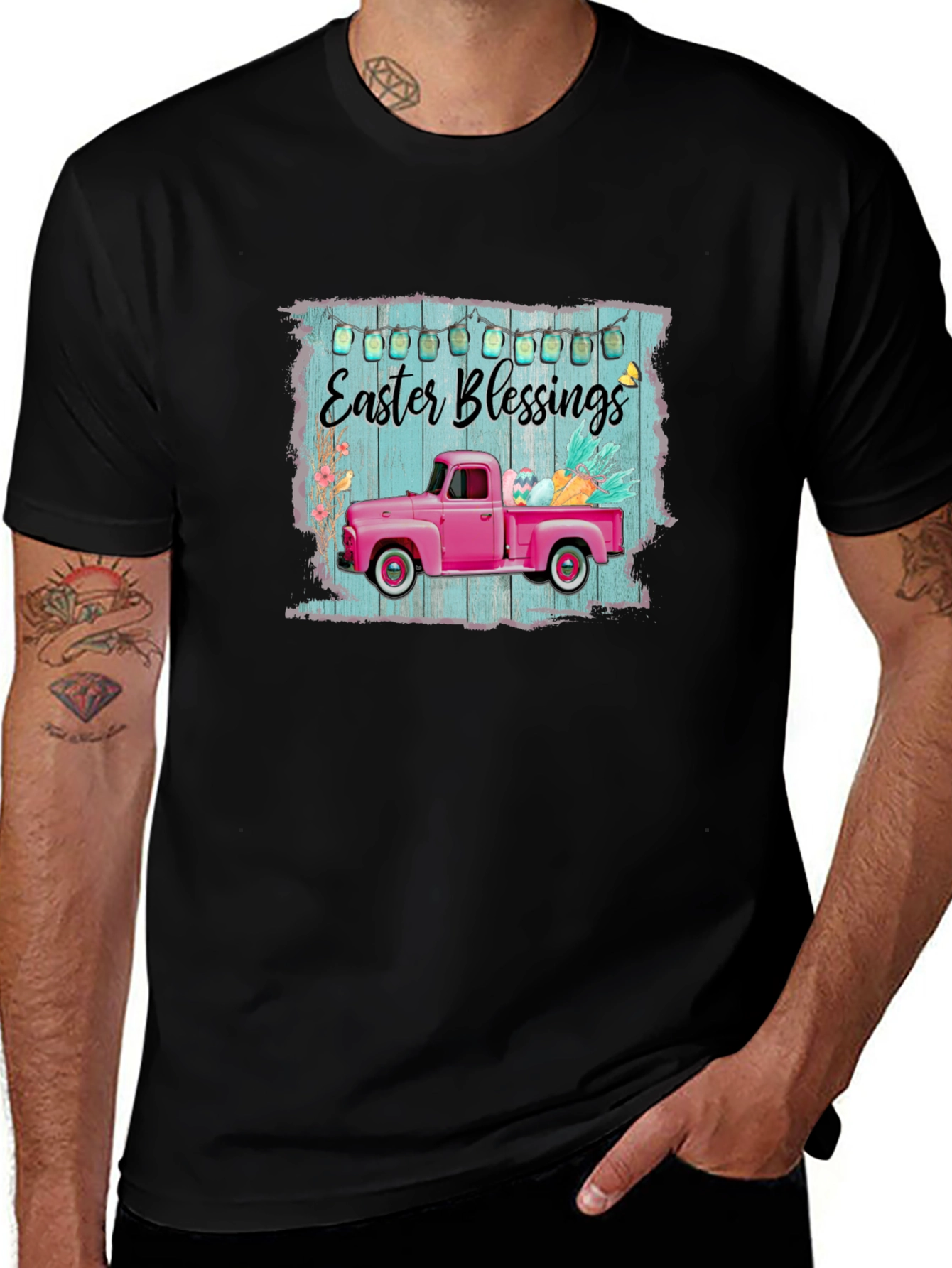 Easter Blessings Truck Graphic T-Shirt