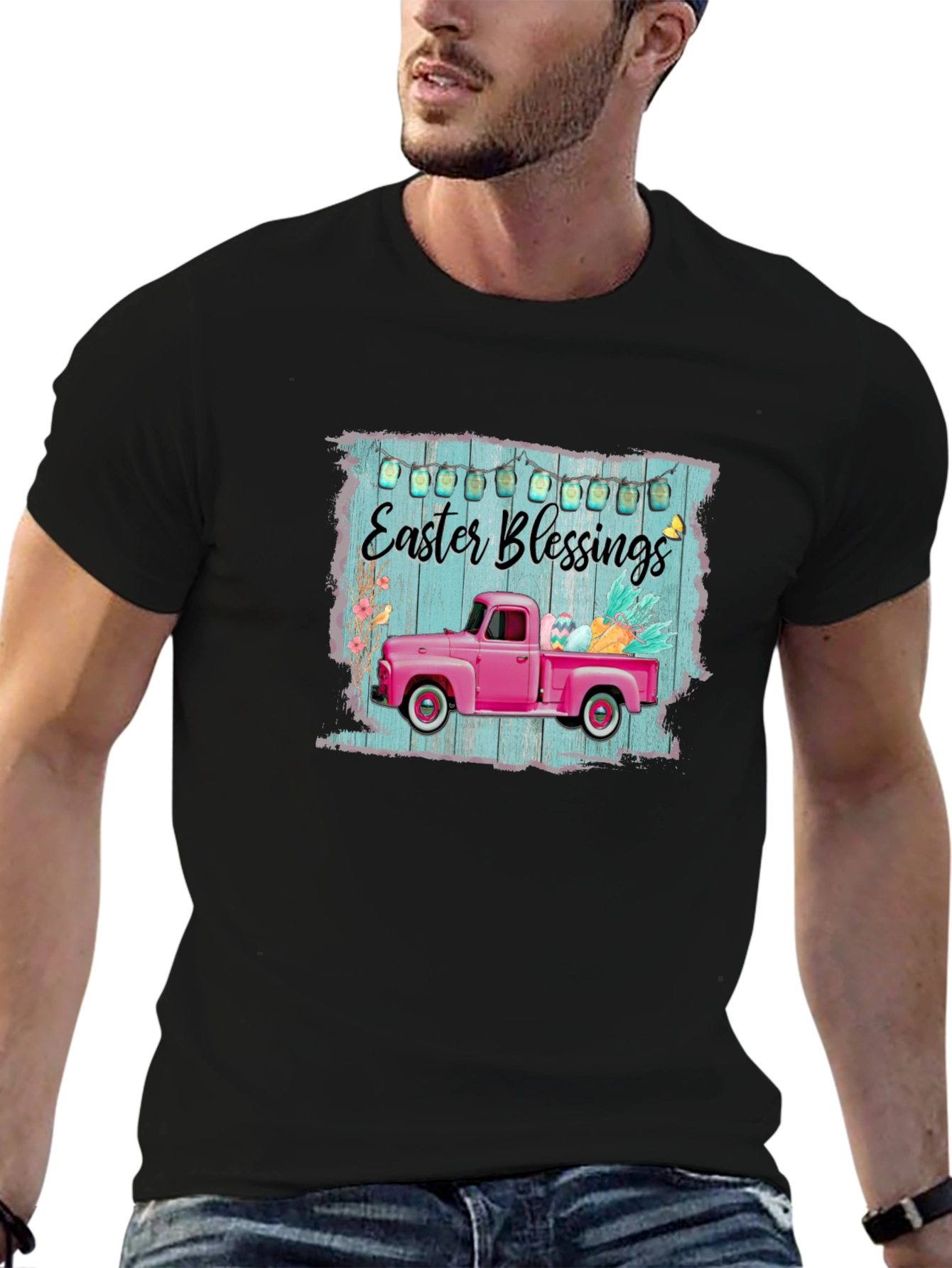 Easter Blessings Truck Graphic T-Shirt