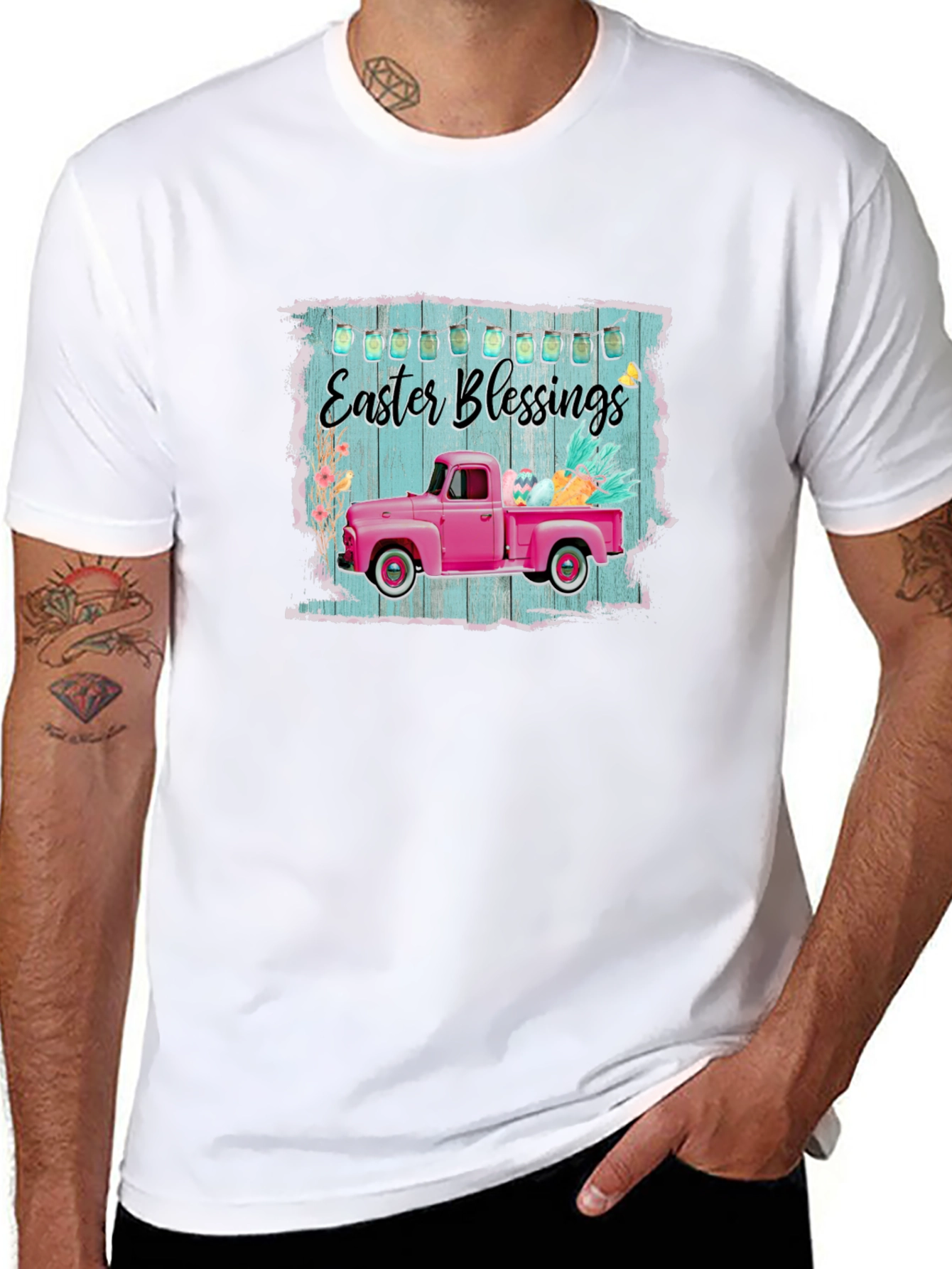 Easter Blessings Truck Graphic T-Shirt