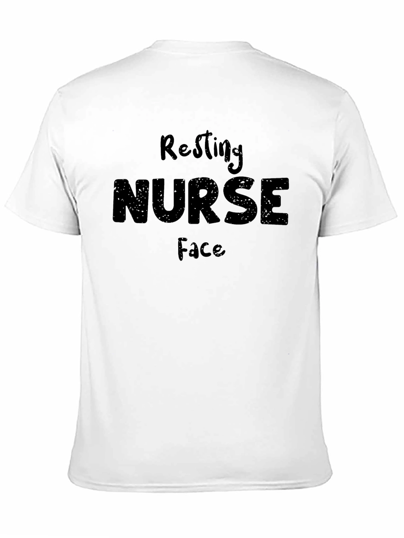 Resting Nurse Face Graphic T-Shirt - Black
